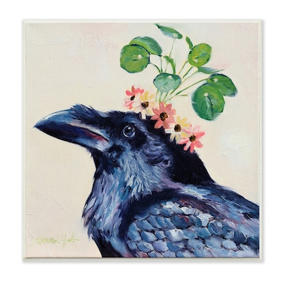 Sitting Crow Metal Wall Art Accent