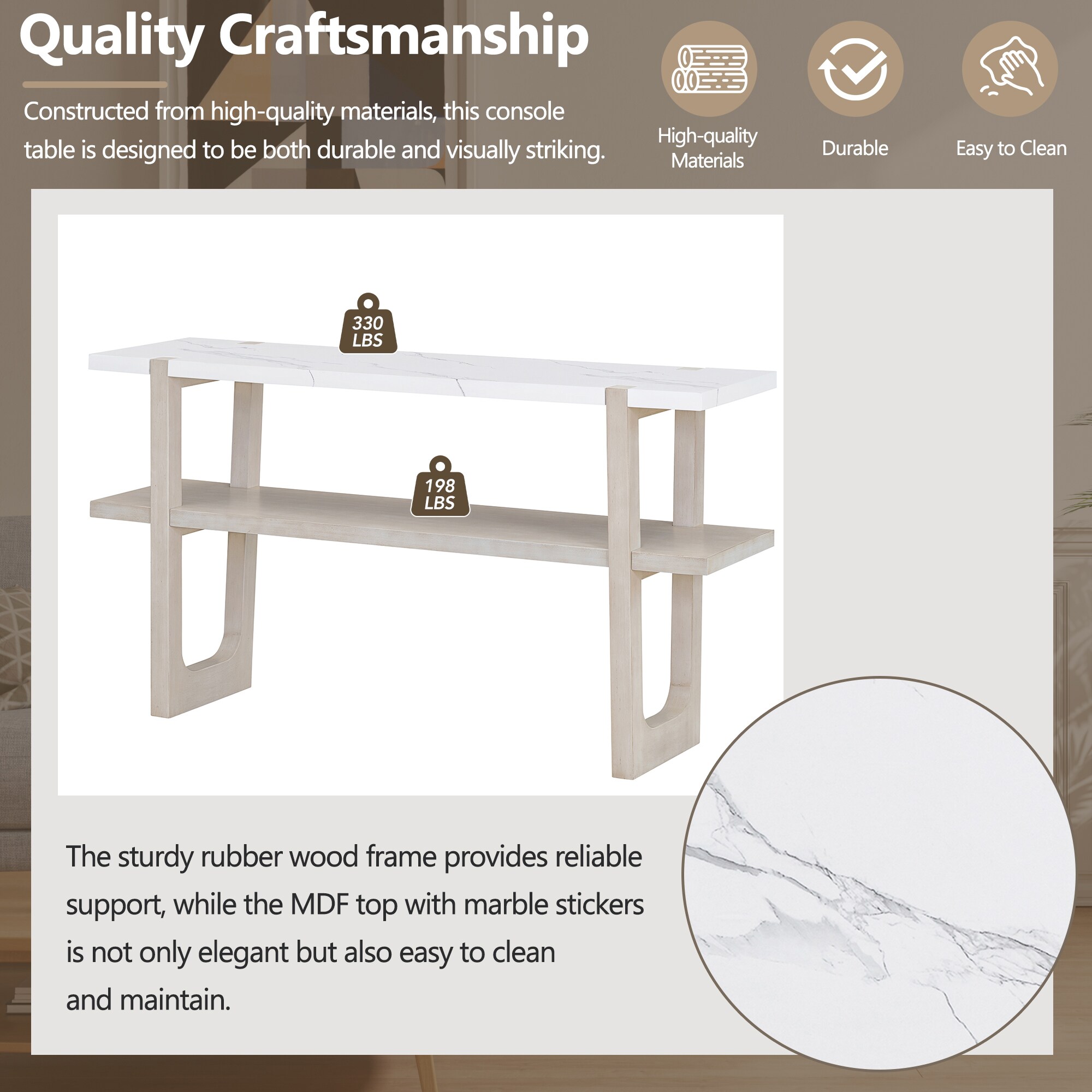 SINOFURN SYA330166GY Console-Sofa-Tables - View #8