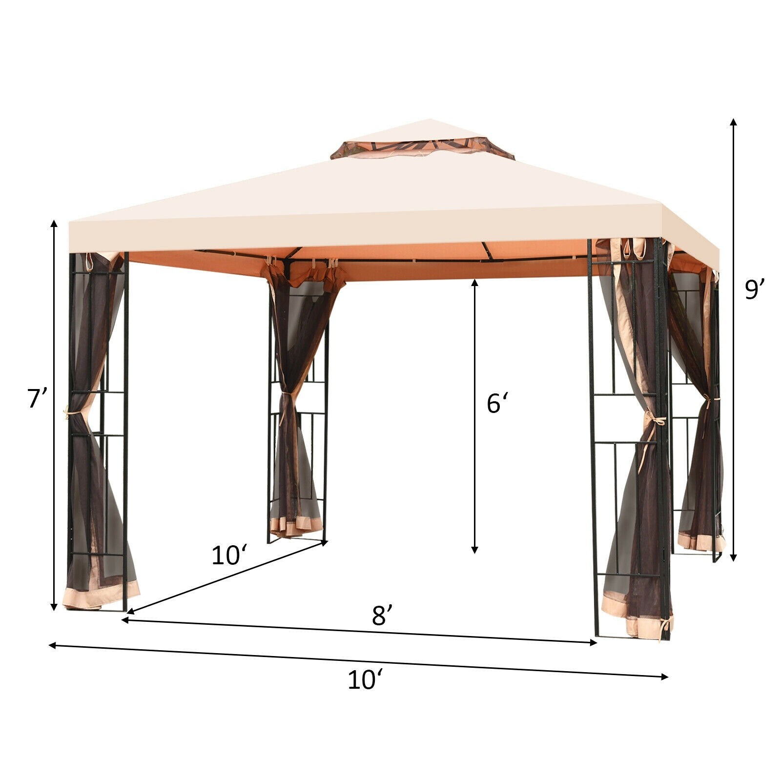 Clihome CWCH-OP7CS0675 Wood-Resin-Gazebos - View #4