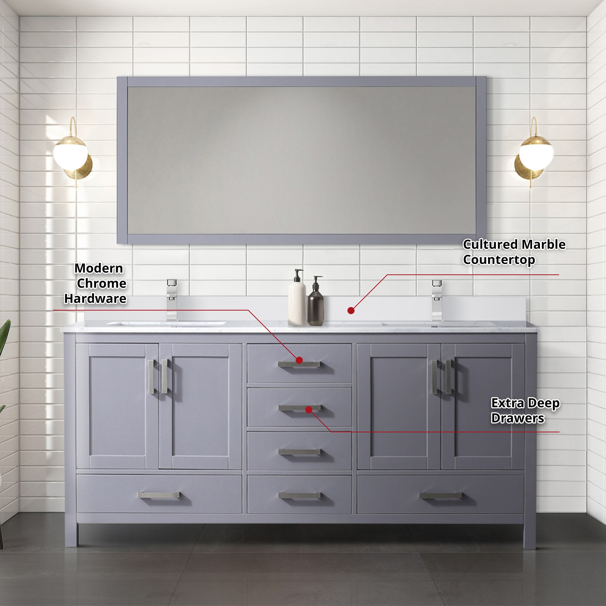 Lexora LVJ72DB311 Bath-Vanity-Combo - View #6