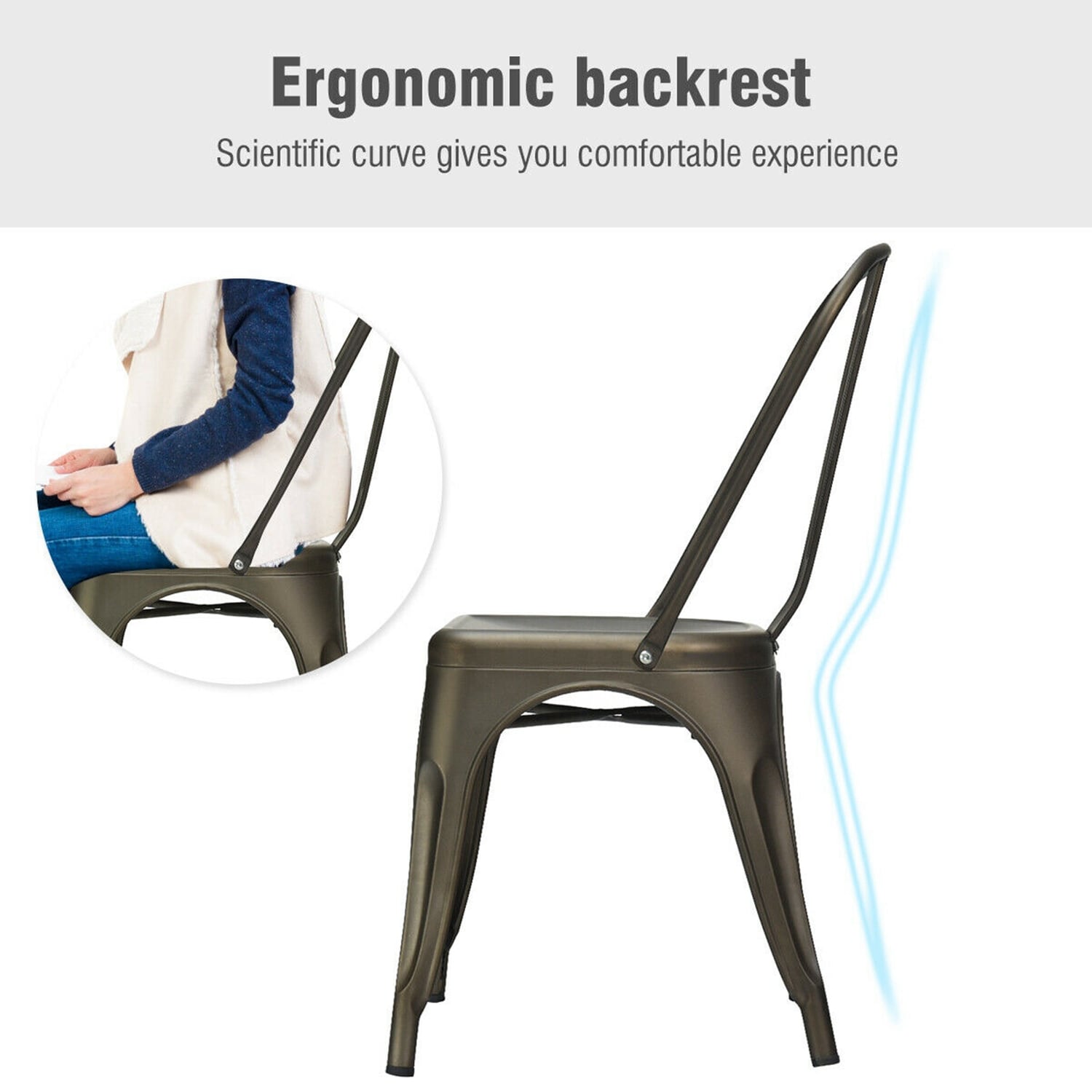 WELLFOR CHY-GC087 Dining-Chairs - View #4