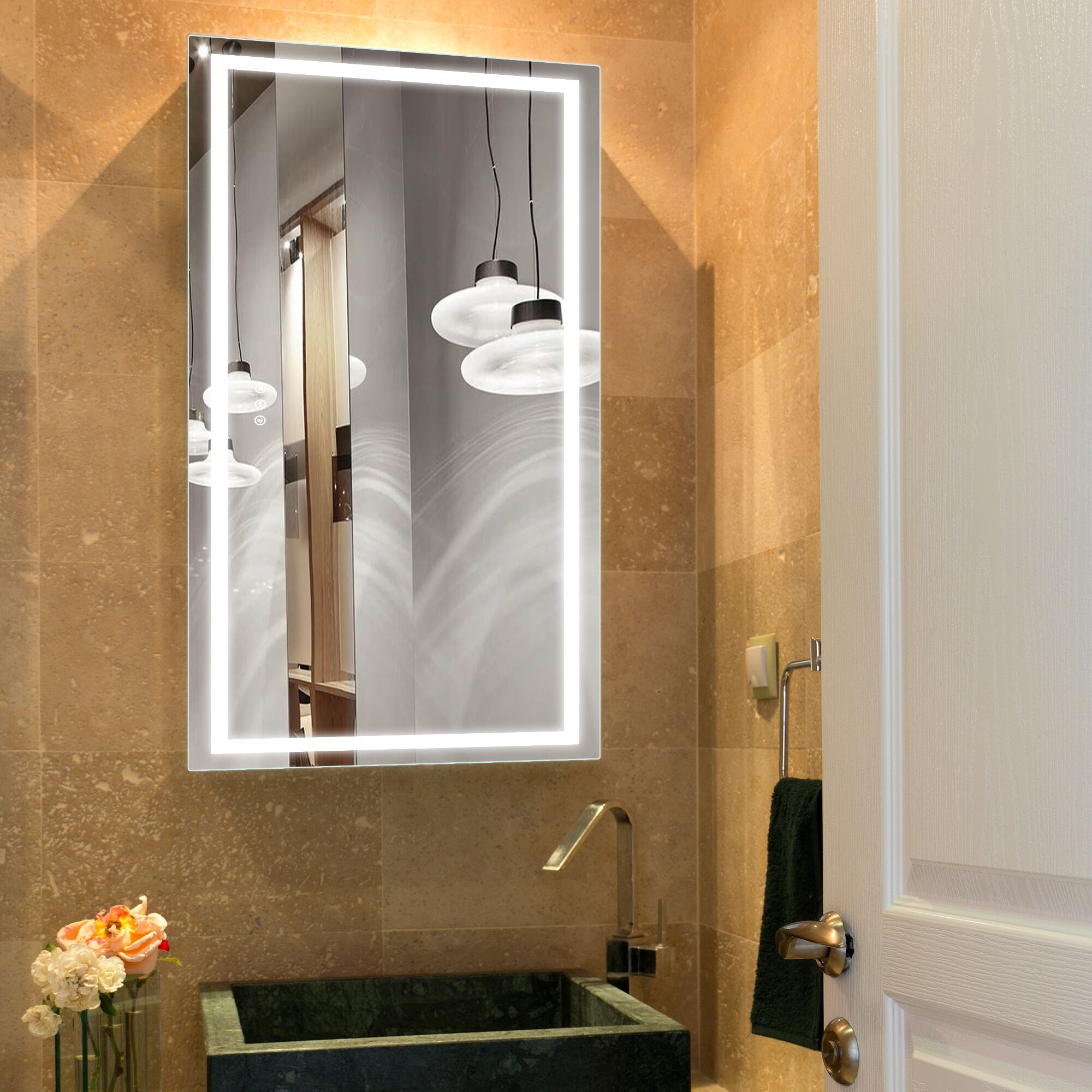 GarveeLife C3H-MUWWPR2TF3D34J Framed-Bath-Mirrors - View #6