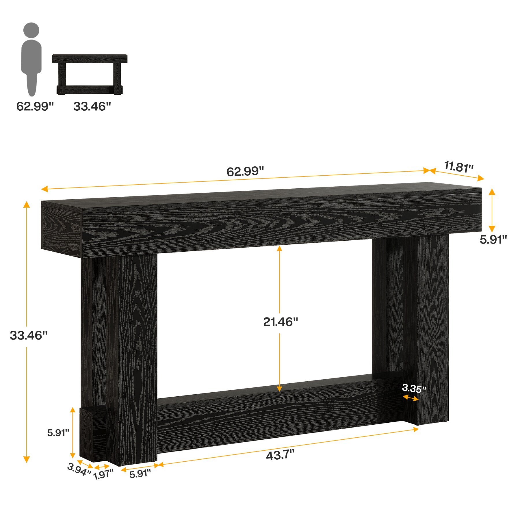 Tribesigns LWOYJL-1270YY Console-Sofa-Tables - View #4