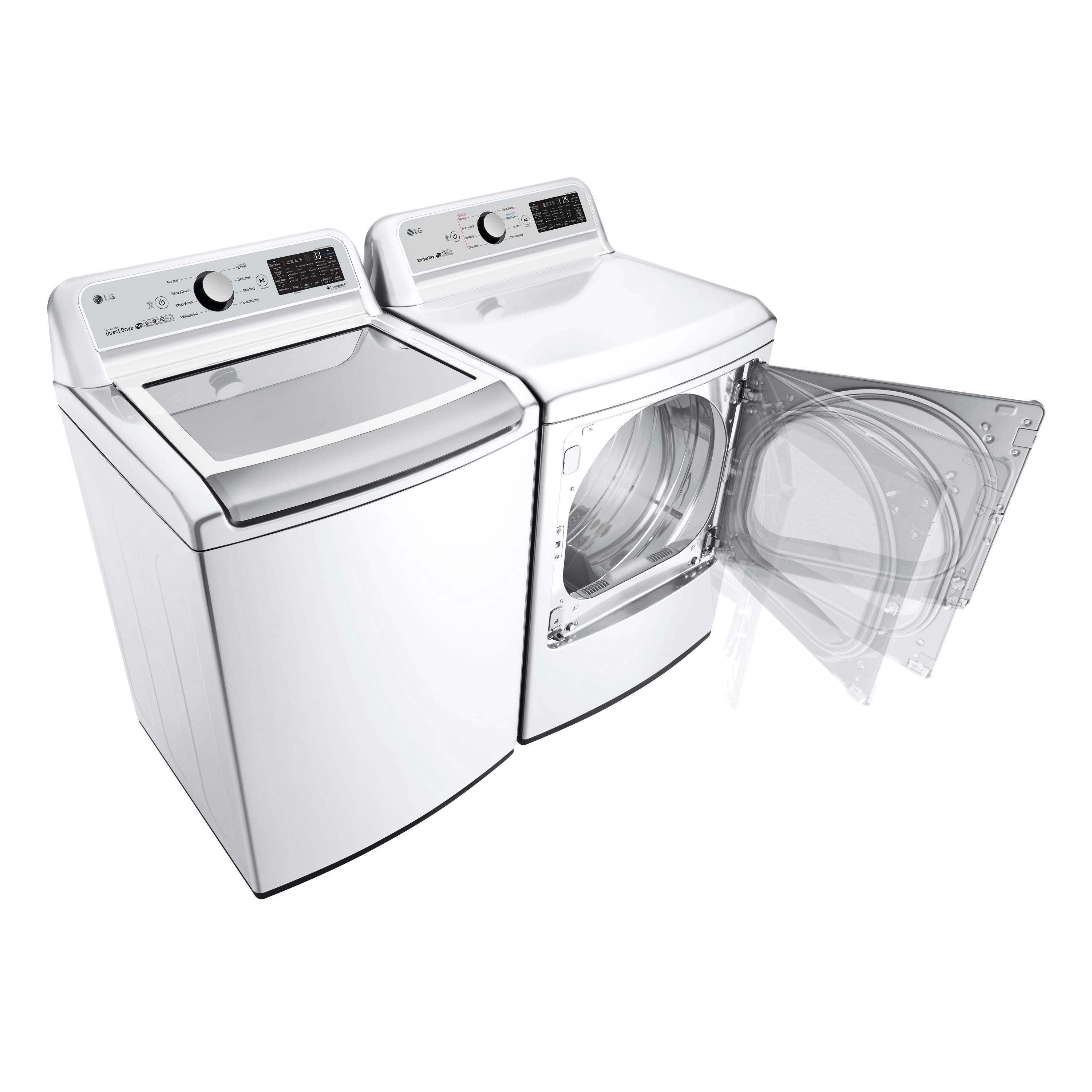 LG 27 in. 7.3 cu. ft. Smart Gas Dryer with Sanitize Cycle, TurboSteam  Technology & Sensor Dry - White