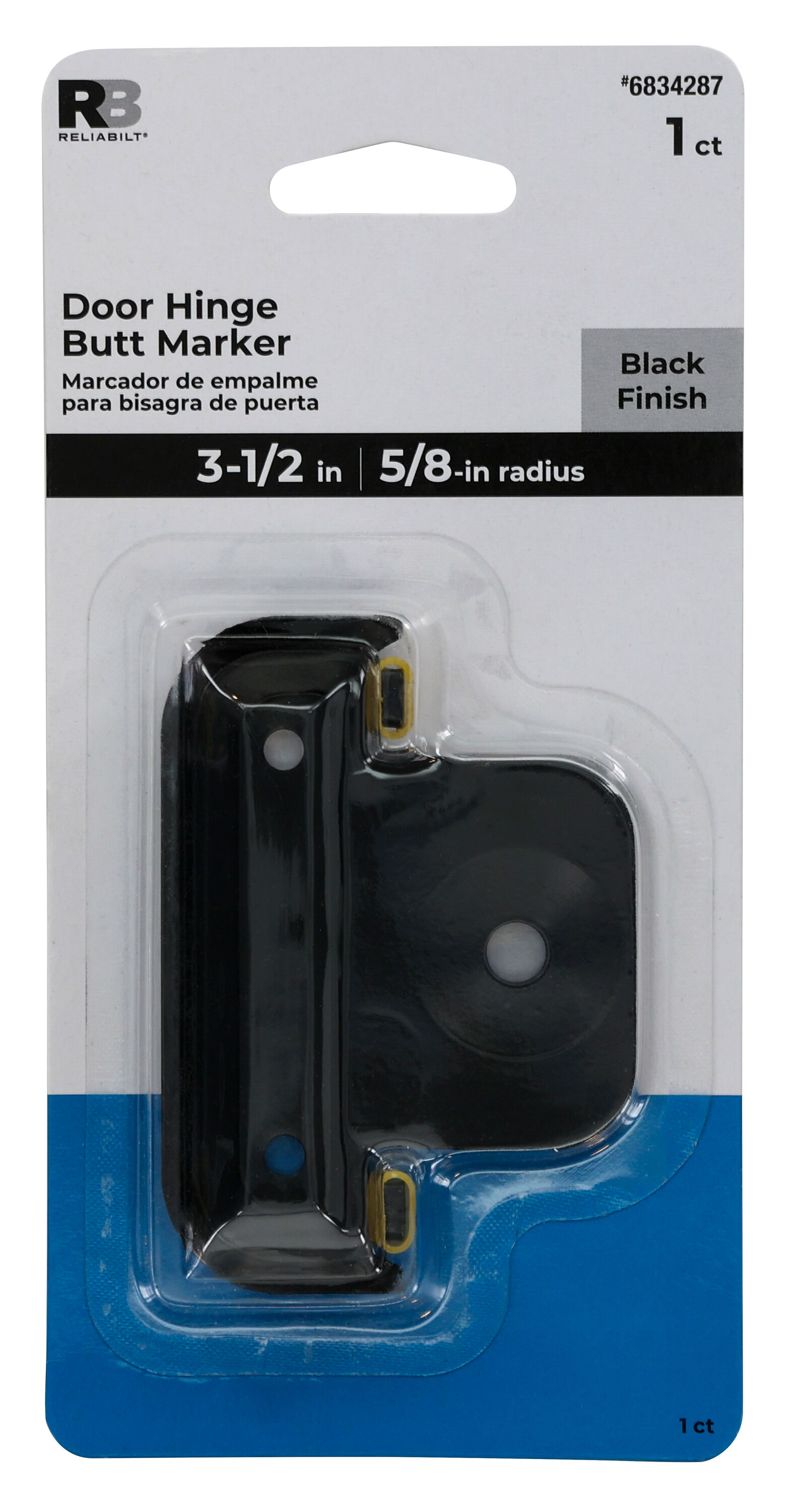 RELIABILT 9987735 Black Steel Door Hinge tip kit