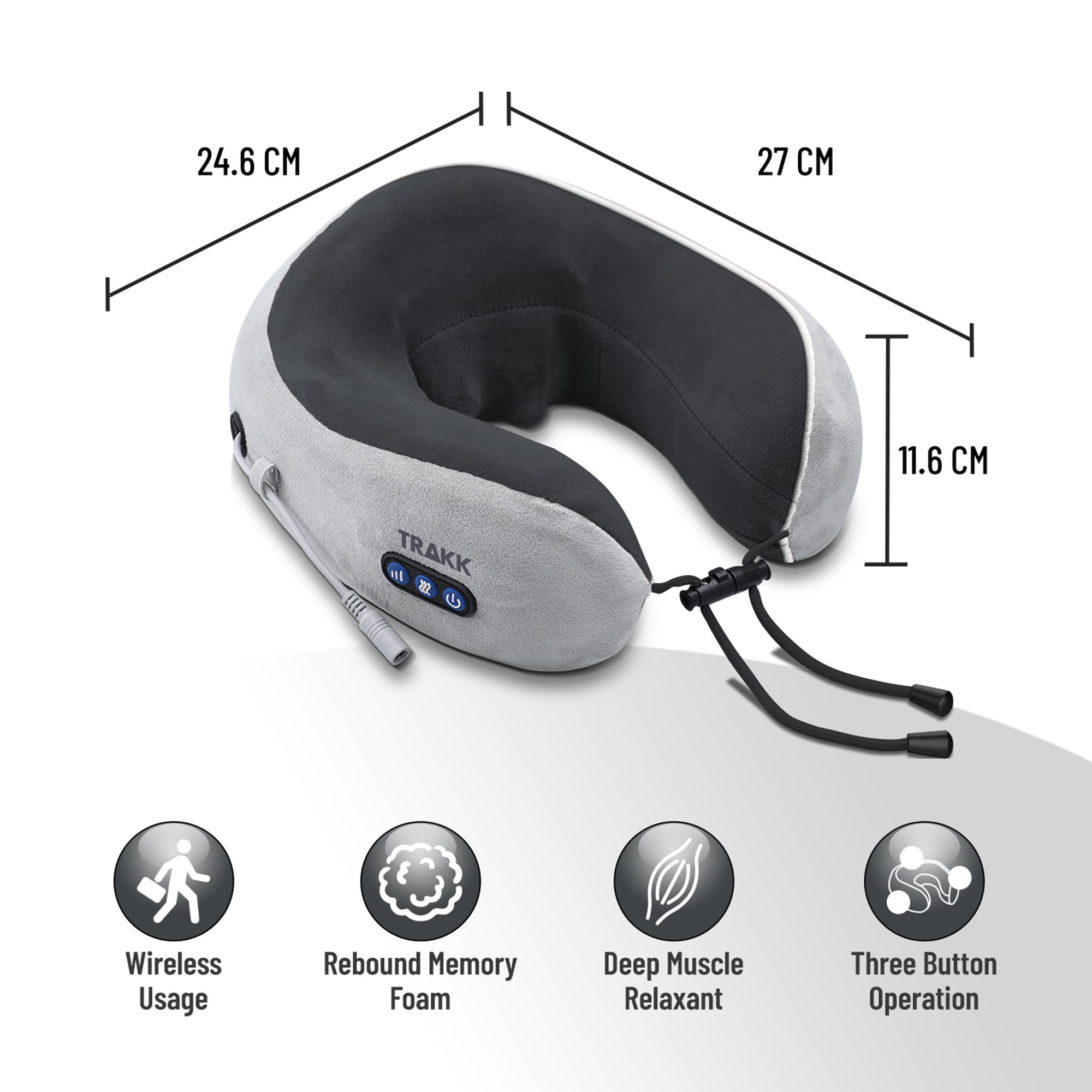 Electric Wireless Neck Massager 360 Infrared Physiotherapy