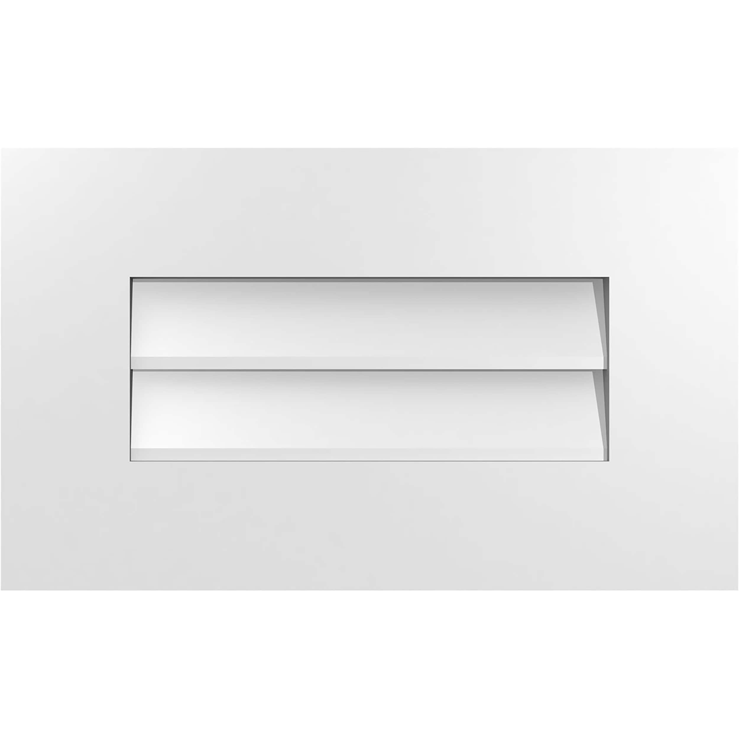 Ekena Millwork GVPVE20X1201SN 20-Inches x 12-Inches Off-white Rectangle PVC Gable Louver Vent