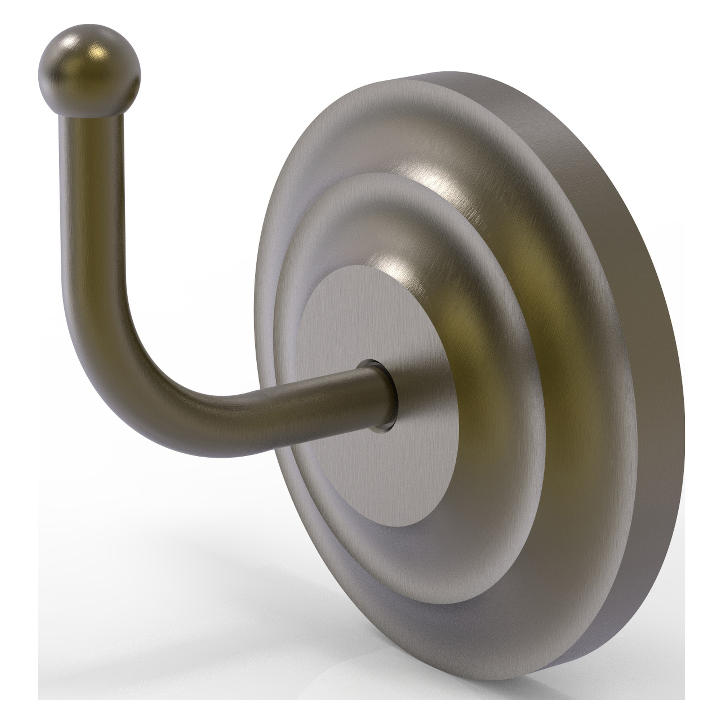 Allied Brass QN-H1-ABR Que New Antique Brass Single -Hook Wall mount Towel Hook