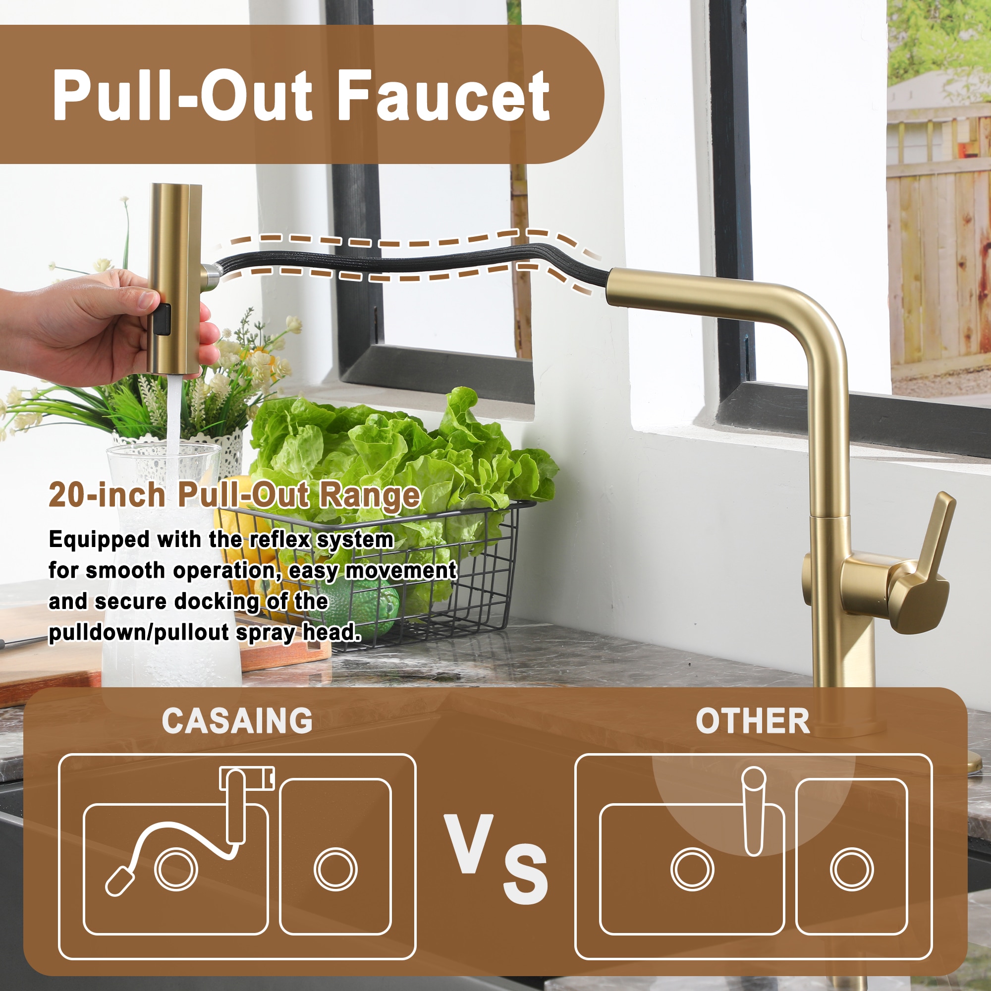 Mondawe MD-D83-BN Kitchen-Faucets - View #4