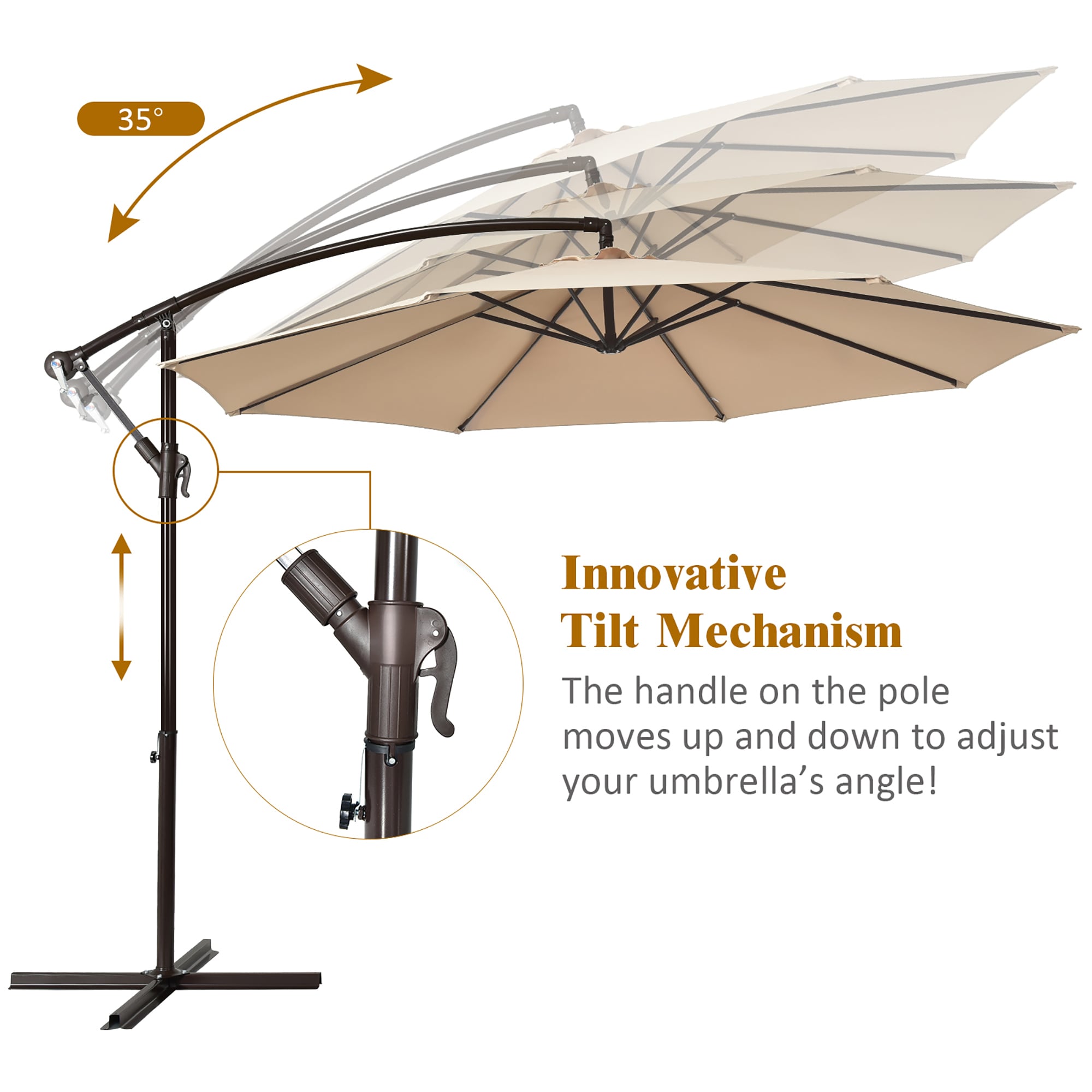 Costway OP70703BE Umbrellas-2 - View #4