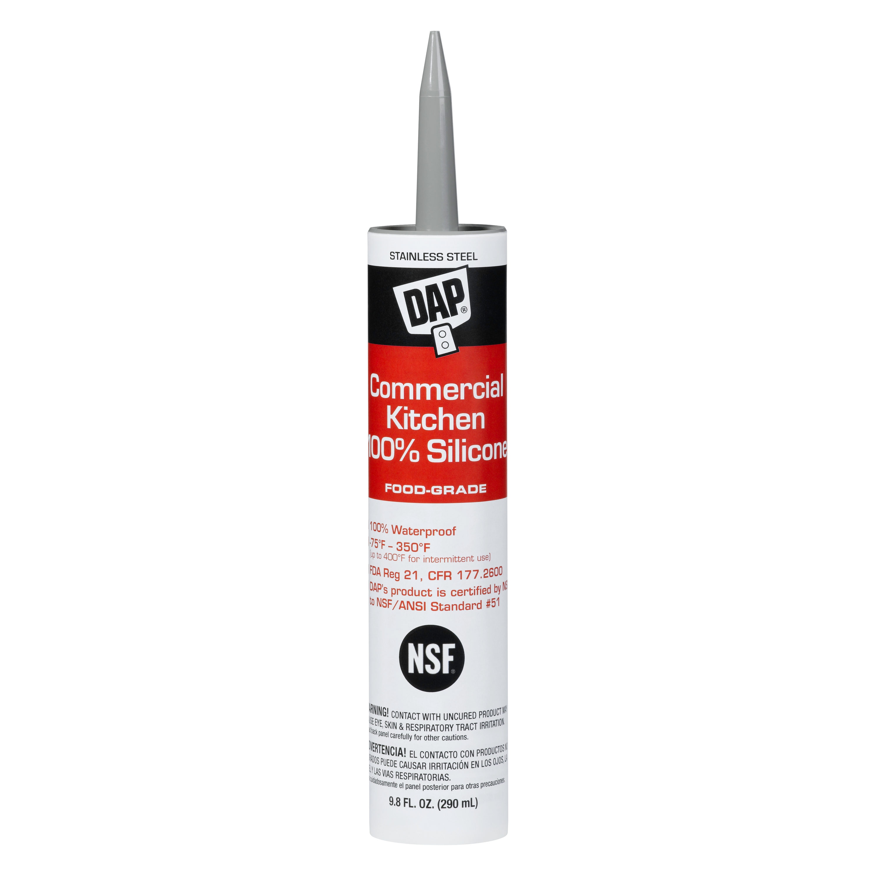 DAP Commercial Kitchen 9.8-oz Stainless Steel Silicone Caulk in the Caulk  department at