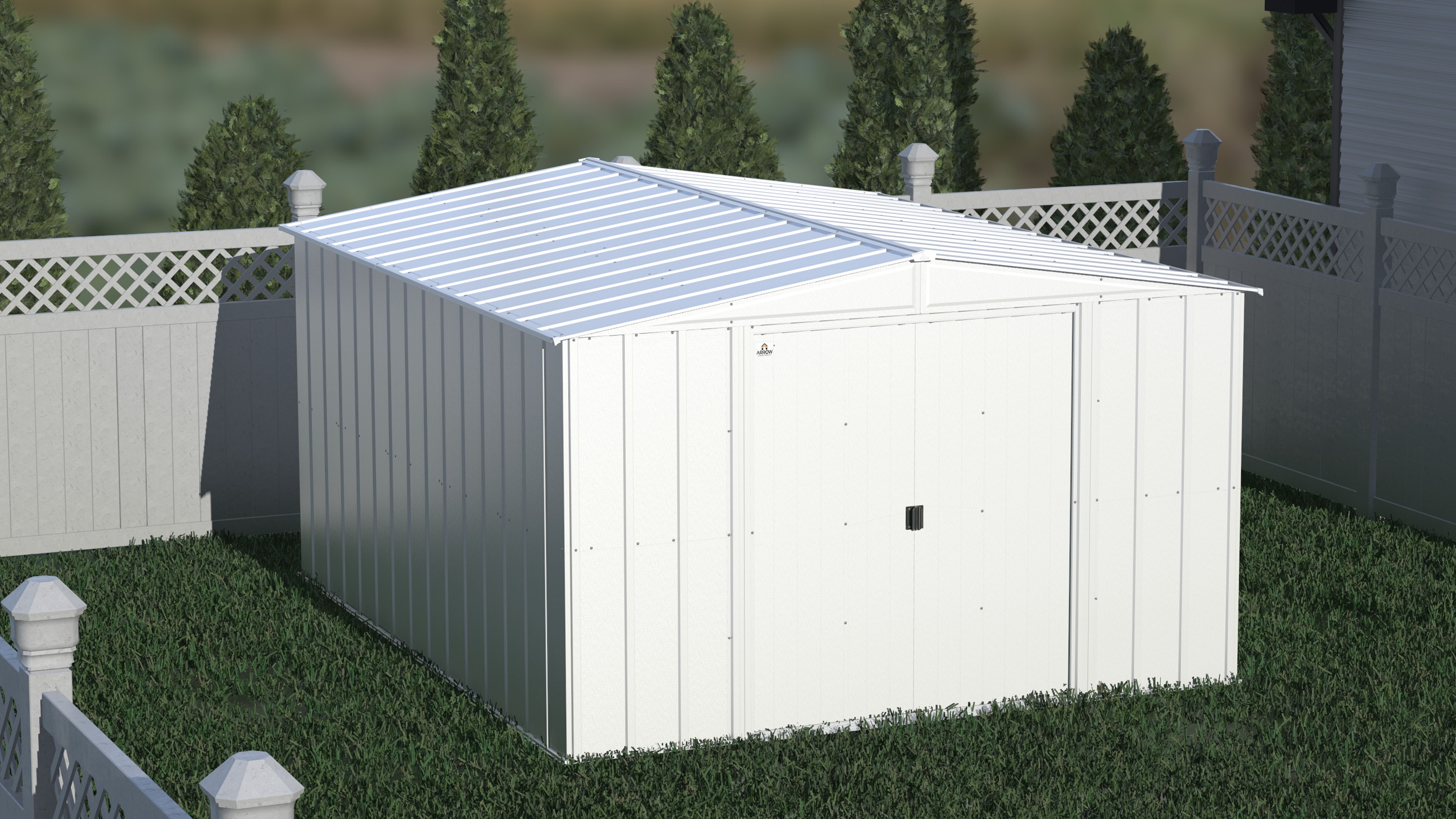 Arrow CLG1012FG 10-ft x 12-ft Classic Galvanized steel Metal Storage Shed