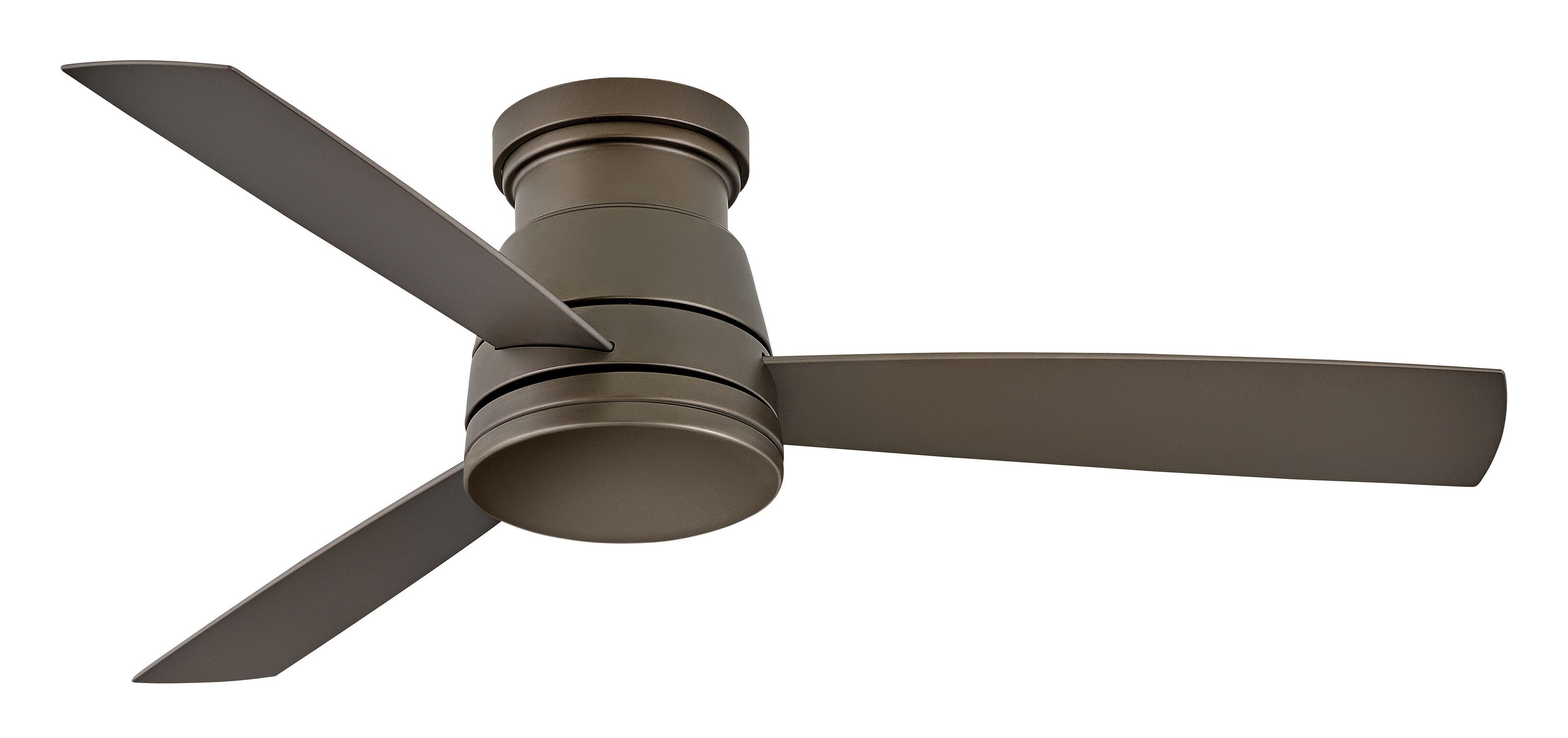 Hinkley Trey 52-in Metallic Matte Bronze Integrated LED Indoor/Outdoor Smart Propeller Ceiling Fan with Light and Remote (3-Blade) 902752FMM-LWD Sansujyuku sansujyuku.com