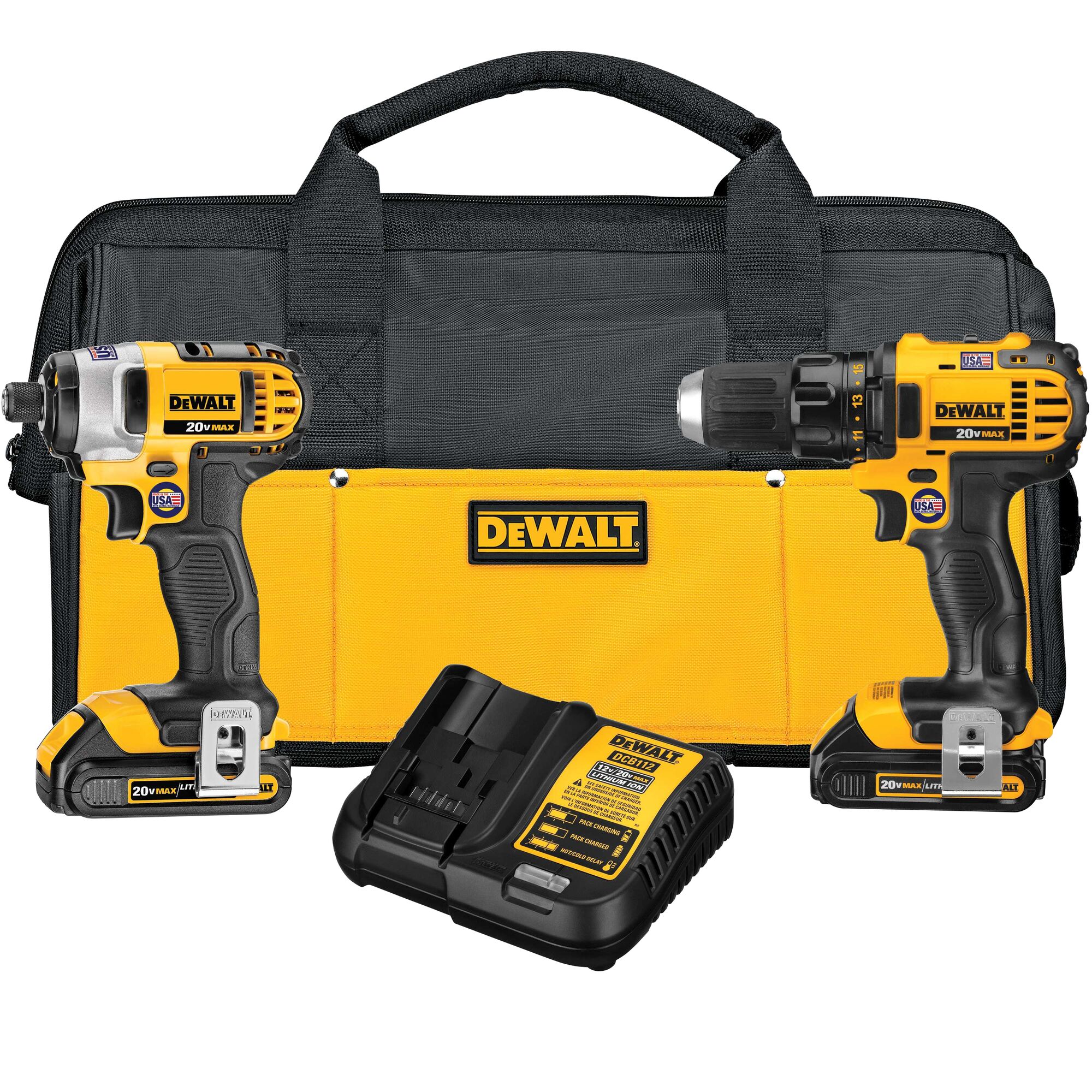 DEWALT 2-Tool 20-Volt Max Power Tool Combo Kit with Soft Case (2-Batteries and charger Included) DCK280C2 Uae Electronic uaeelectronic.com