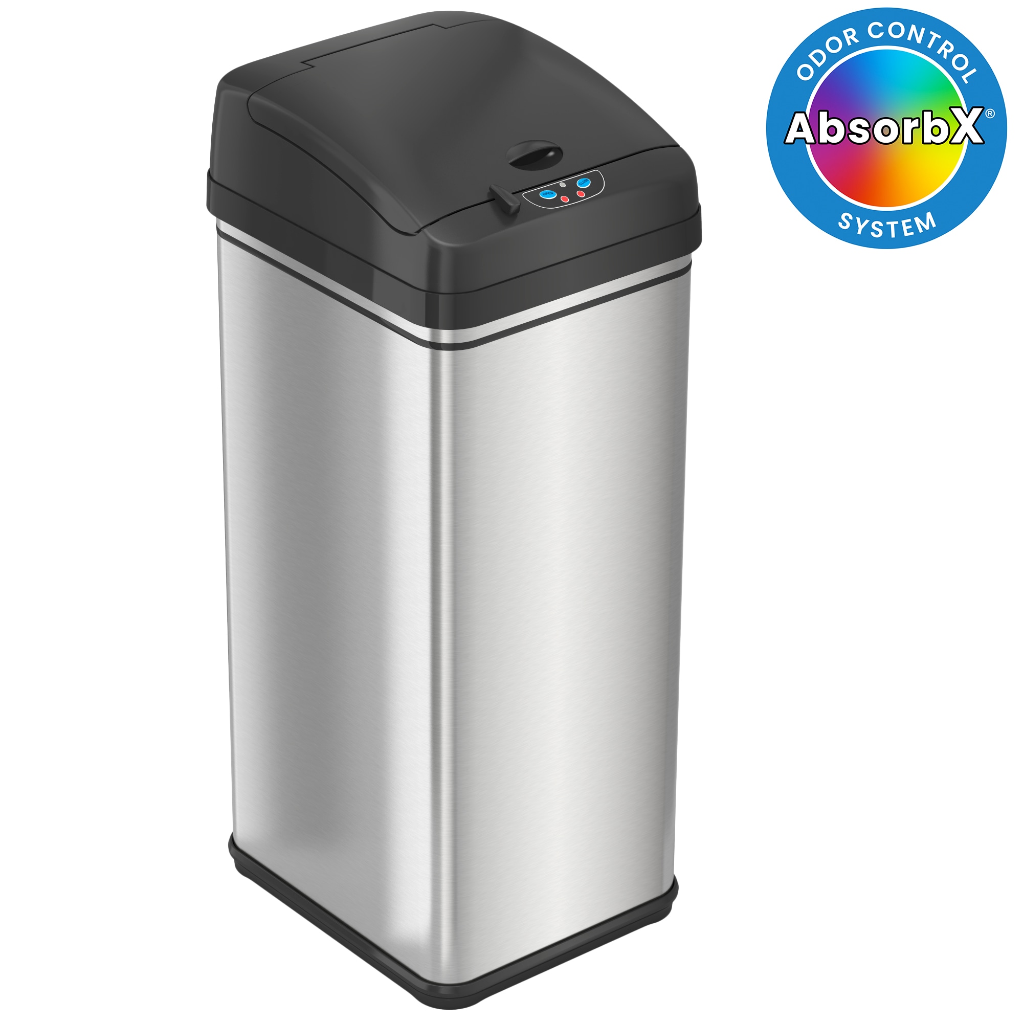 Photo 1 of iTouchless Stainless Steel Sensor Trash Can, 13 Gallon, Silver (DZT13)iTouchless Stainless Steel Sensor Trash Can, 13 Gallon, Silver (DZT13)