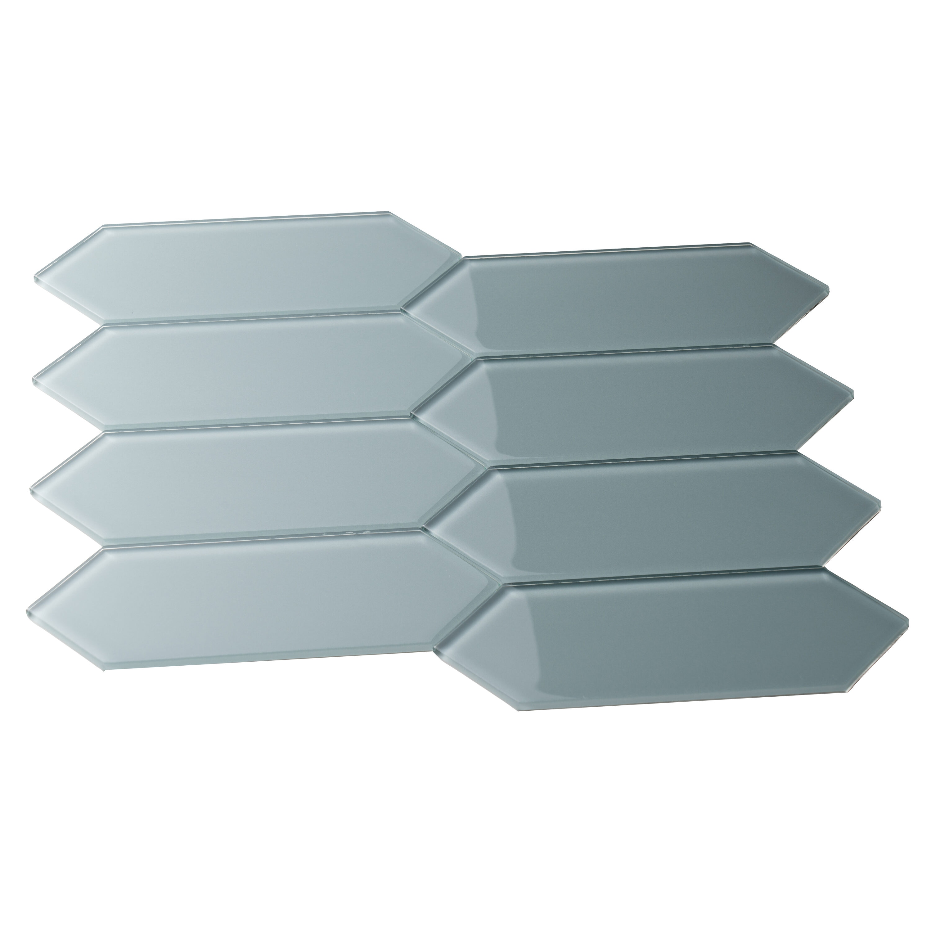 Giorbello G1112 Picket Hexagon Slate 3-in x 9-in Glossy Glass Subway Wall Tile (5.8-sq. ft/ Carton)