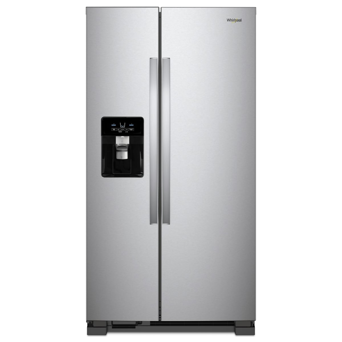 Whirlpool WRS335SDHM 24.6-cu ft Standard-Depth 36-in Wide Side-by-Side Refrigerator with Ice Maker ,Water and Ice Dispenser ( Stainless steel ) ENERGY STAR Certified