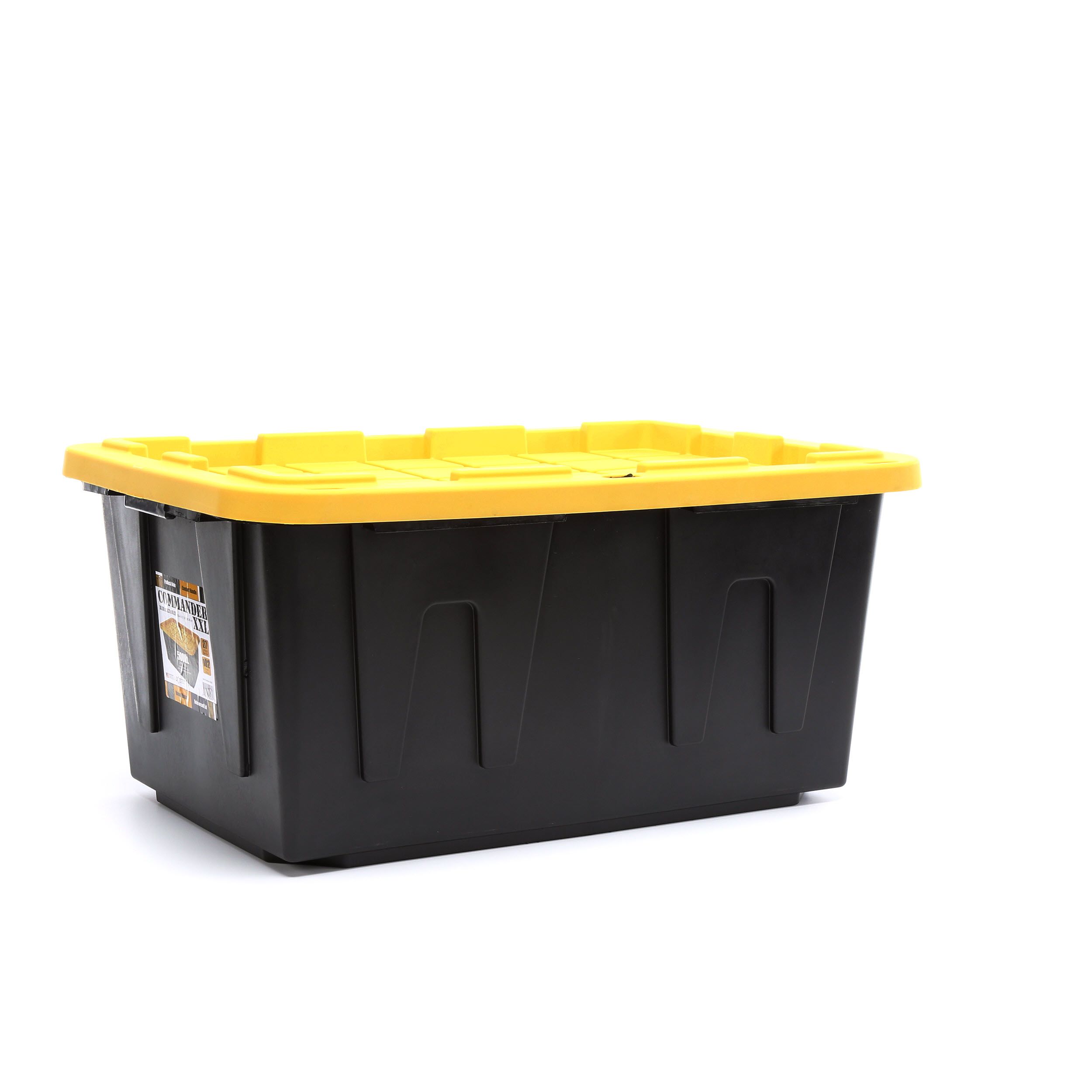 Plastic Tub with Rope Handle 8 Pack Black Heavy Duty Storage Buckets Garage Home 