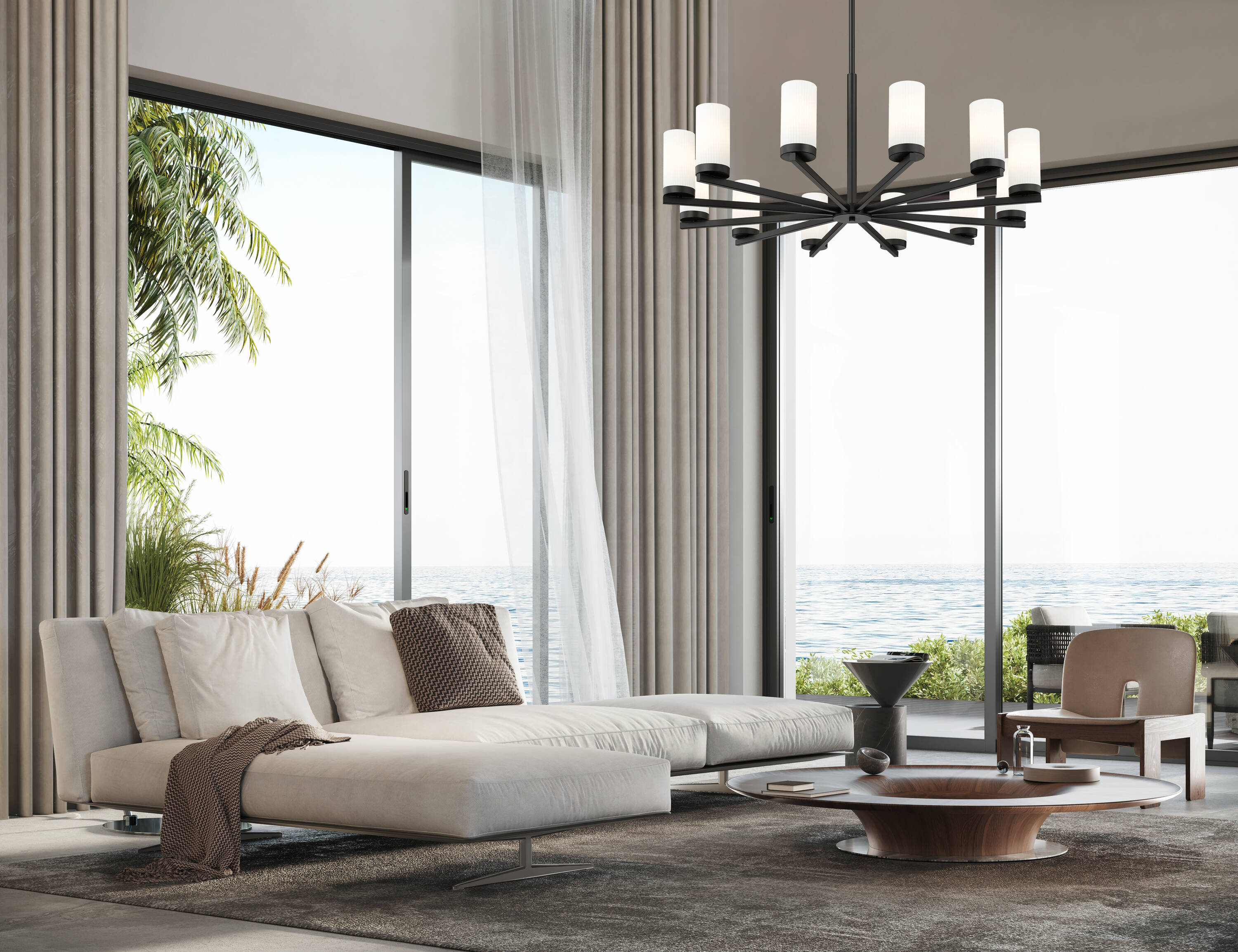 Z-Lite 3044-12MB Danica 12 -Light Matte Black Modern/contemporary For Use in Bedrooms, Dining Rooms, Foyers, Kitchens, Living Rooms Chandelier