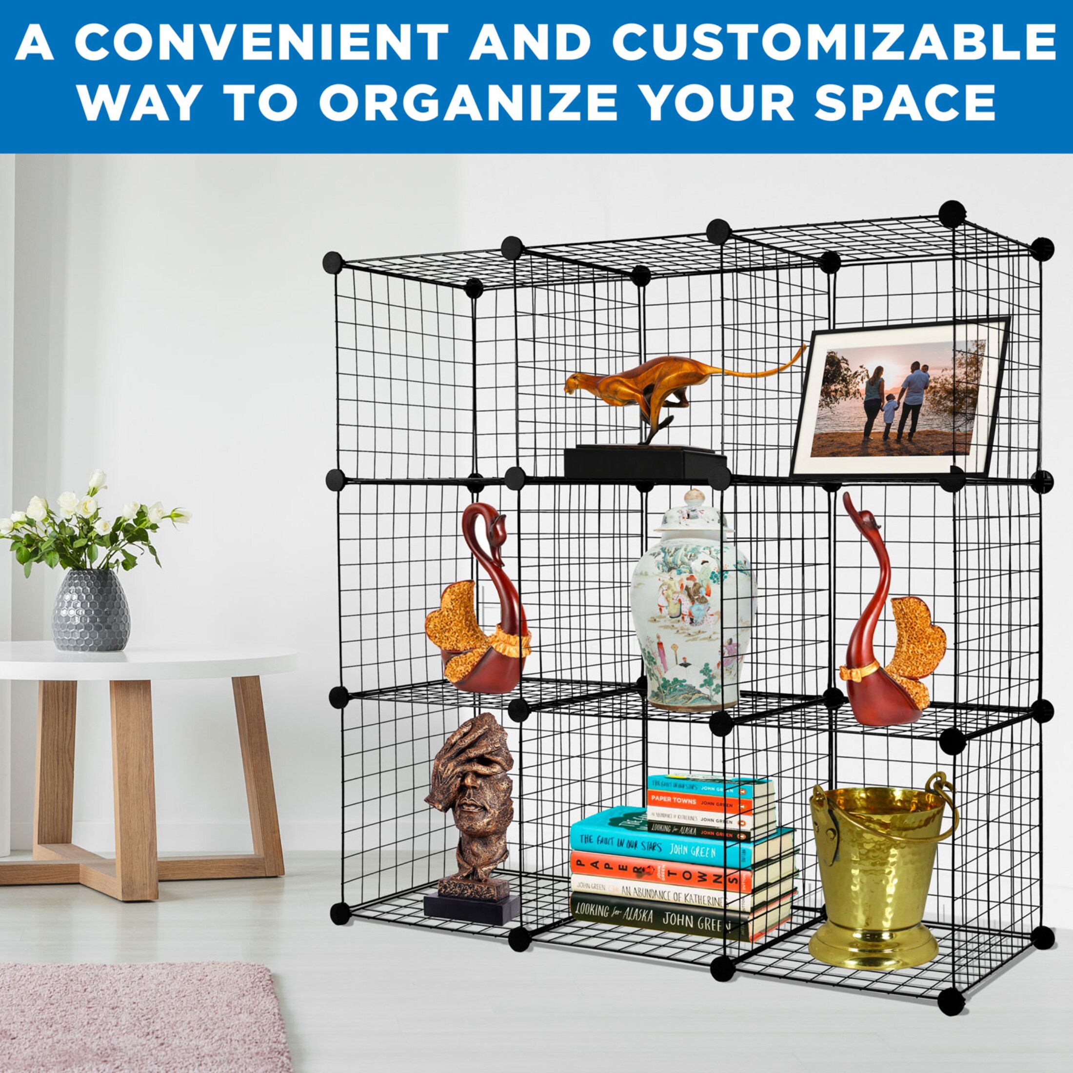 SUGIFT Portable Cube Storage Organizer, 14 x14 Cube Clothes Storage Shelves  Black (12 Cubes）, 1 - Kroger