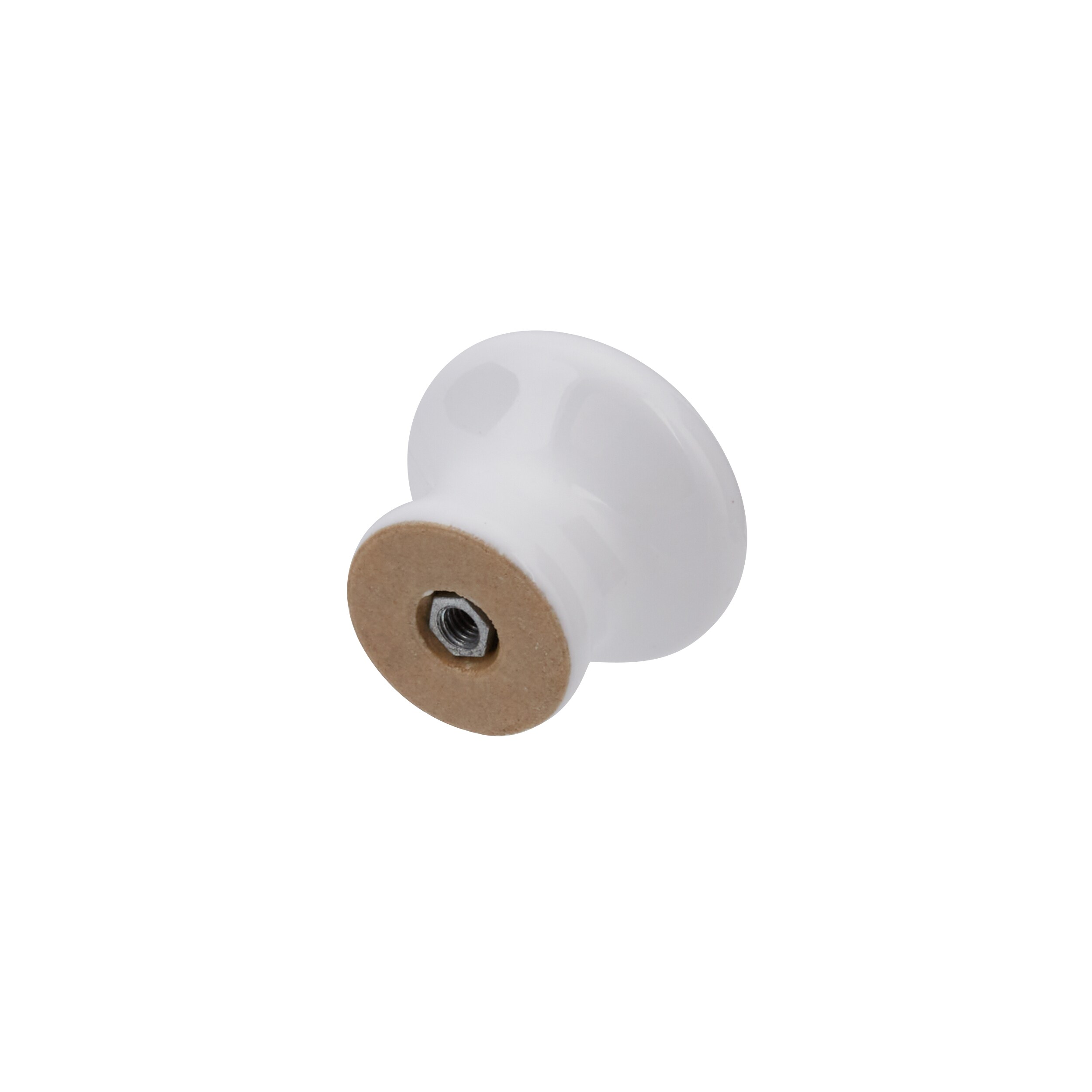 allen + roth 1-3/10-in White Round Modern Cabinet Knob