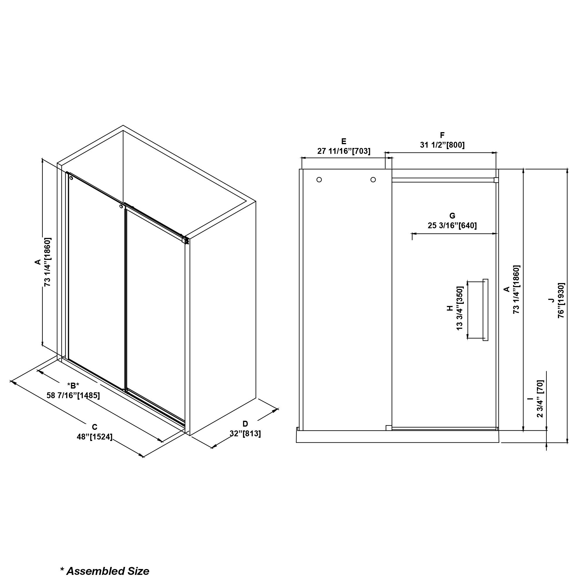 OVE Decors Venice Matte Black 55-in to 60-in W x 73.25-in H Semi ...