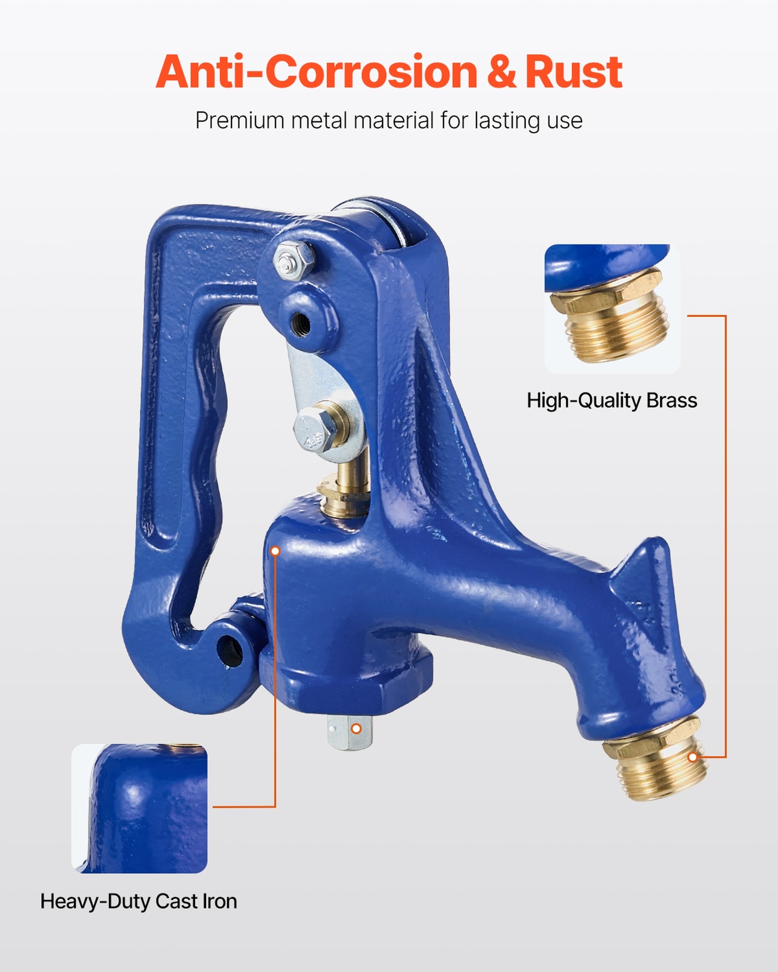 GIVIMO Frost Free Yard Hydrant Replacement Head Assembly Cast Iron and ...