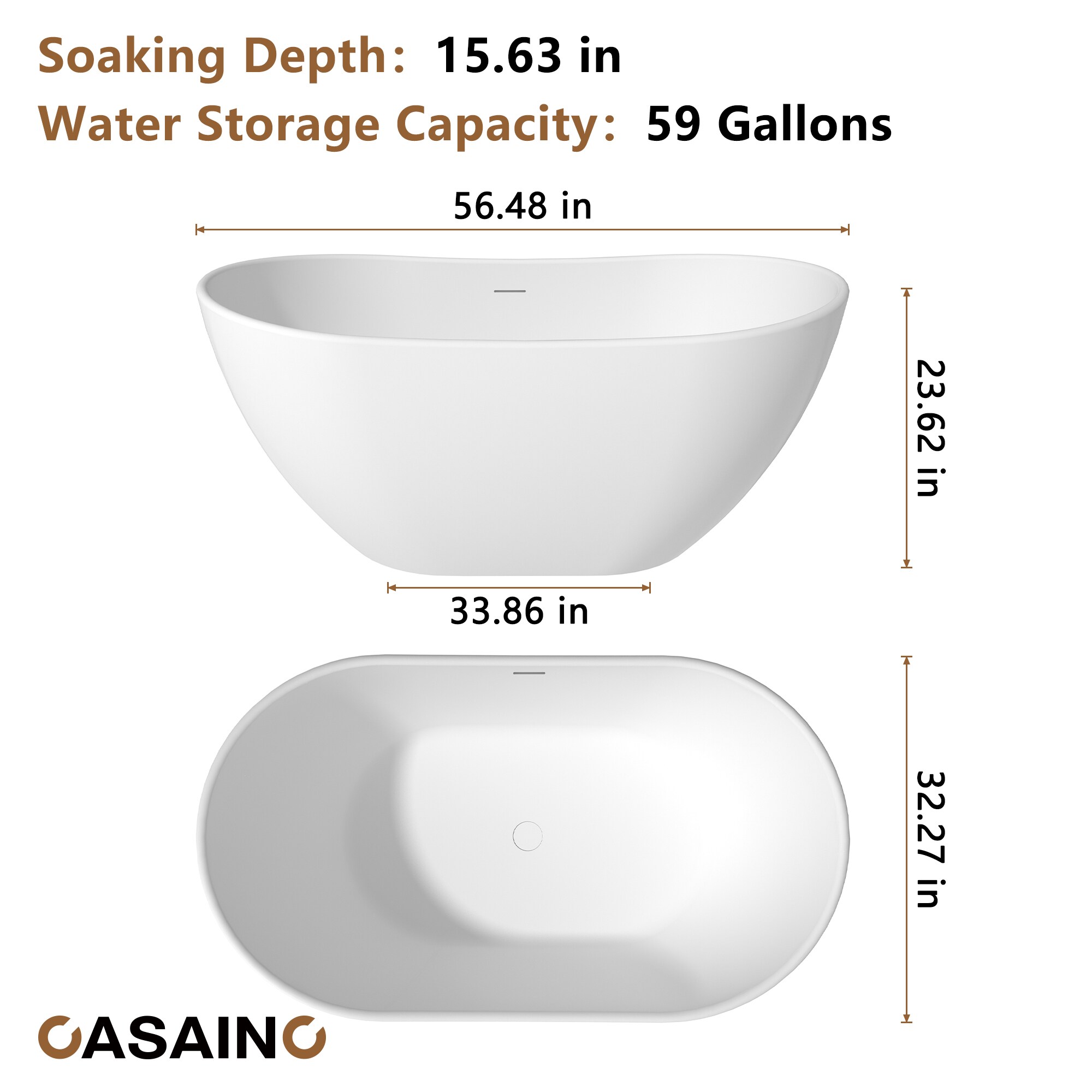CASAINC CA06005S57MW bathtubs - View #5