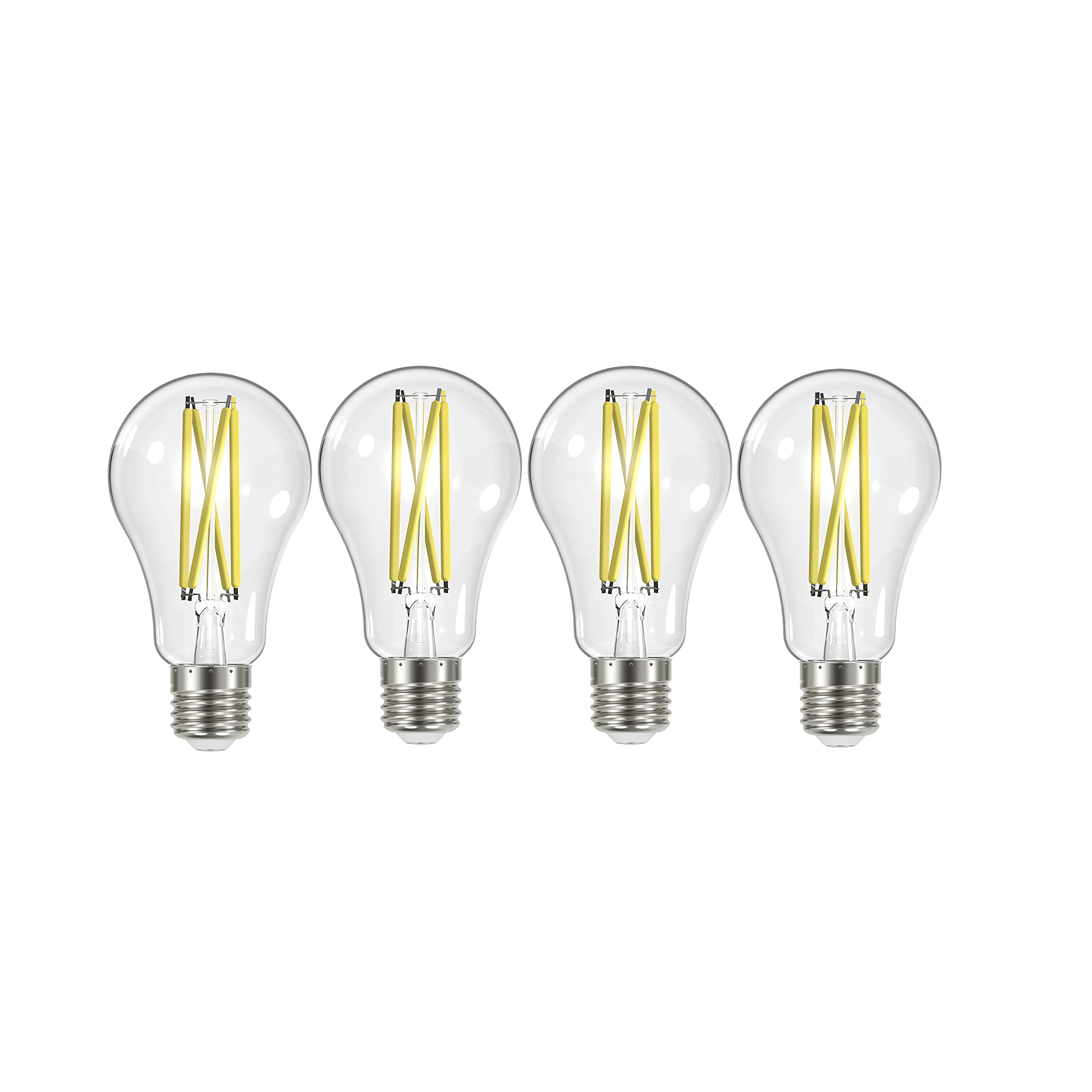 Satco Satco S12442 A19 LED 4-Bulb Value Pack 100W Replacement 2700K Clear