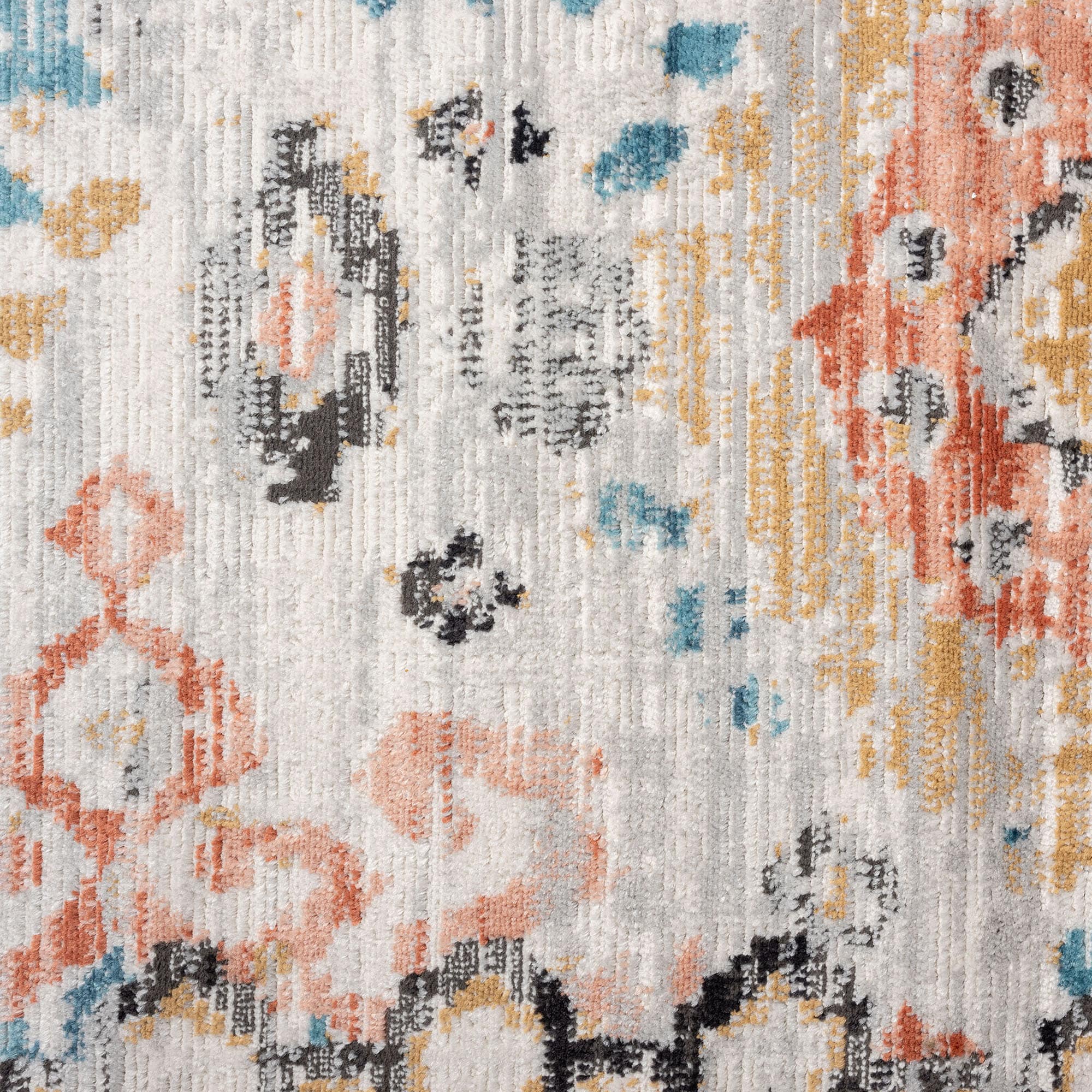 Anabel Blue 5' x 8' Synthetic Rectangular Easy-Care Area Rug