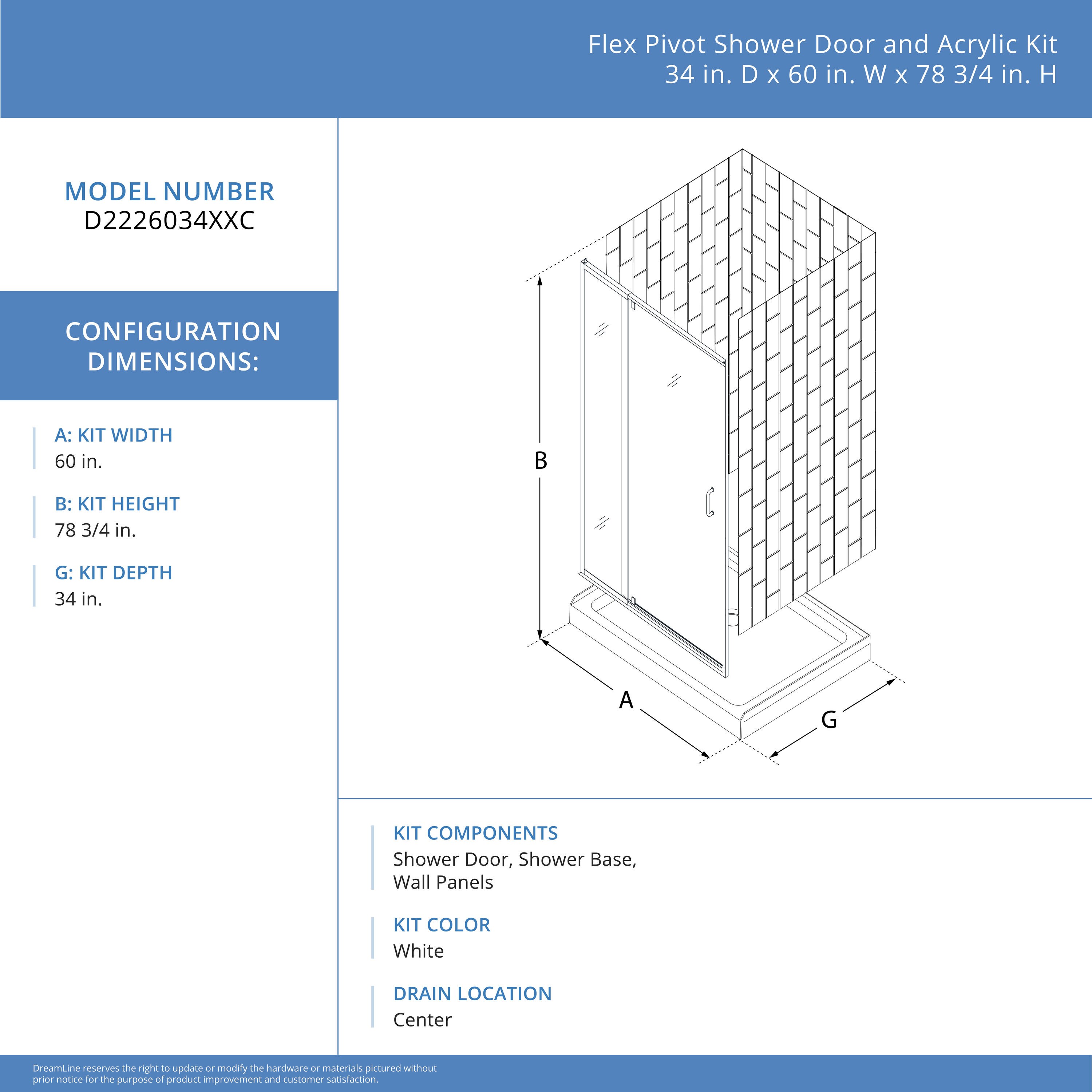 DreamLine D2226034XXC0004 Alcove-Shower-Kit - View #17
