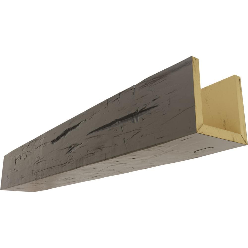 Ekena Millwork Hand Hewn 8-in x 12-in x 96-in Burnished Honey Dew Finished  Polyurethane U-shaped Decorative Beam in the Faux Beams department at