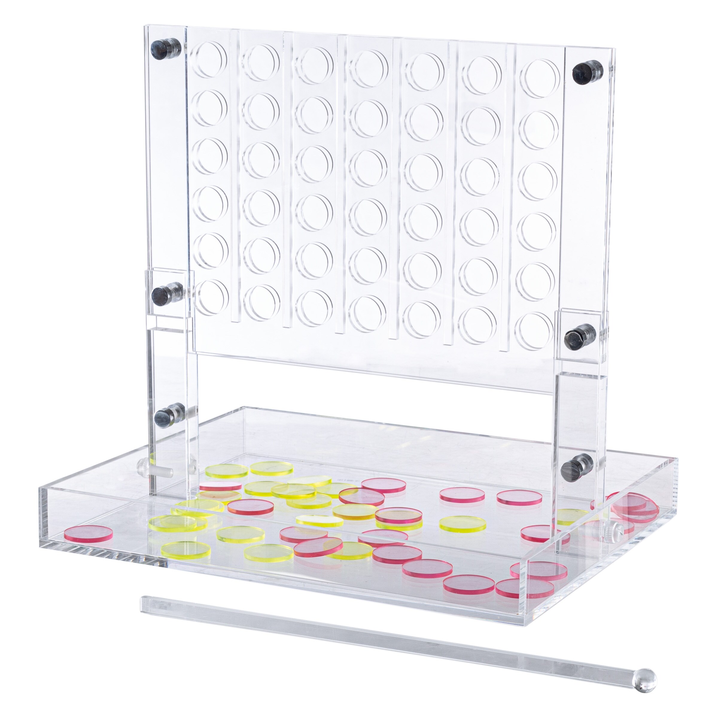 Acrylic Colored Tic Tac Toe Board Game Kids or Adult Lucite 