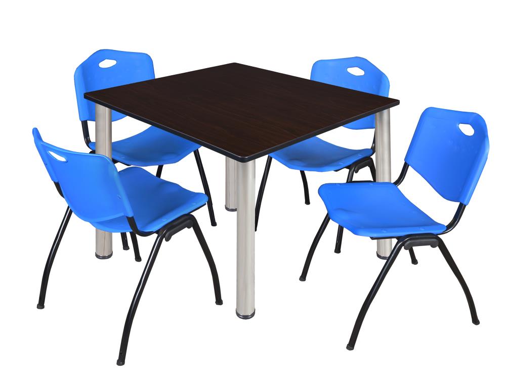 Regency TB4848MWBPCM47BE Breakroom Brown 4-Person Training Table (48-in W x 29-in H)