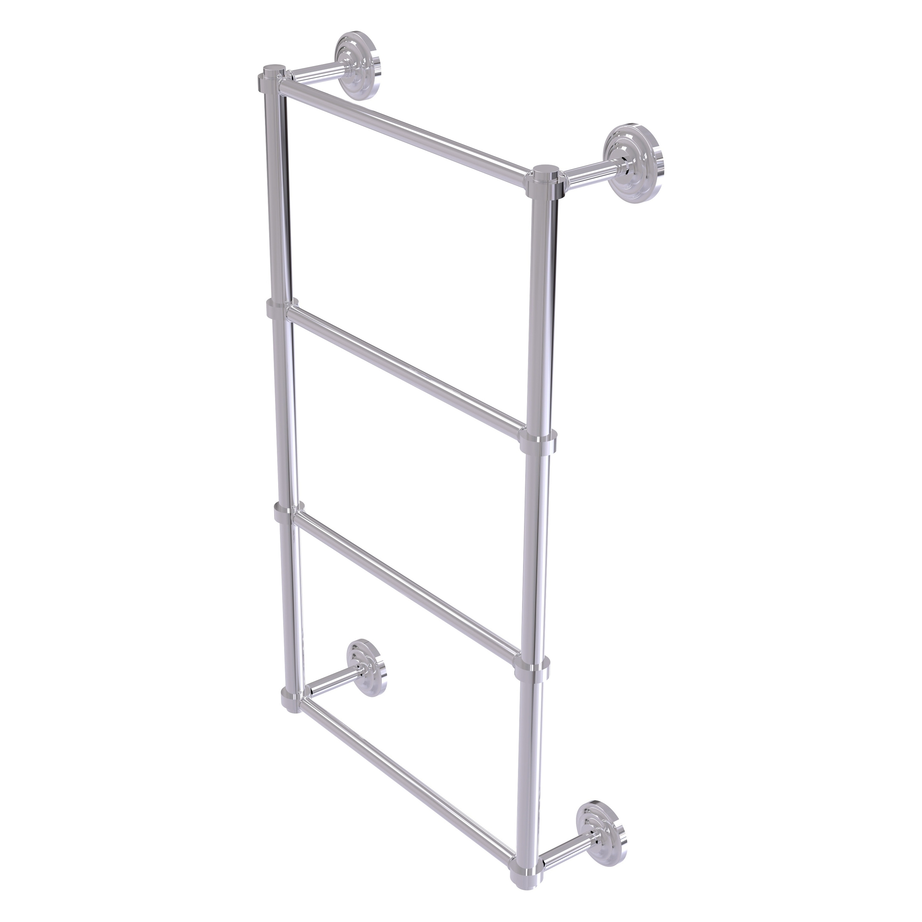 Allied Brass QN-28-30-PC Que New 30-in double Polished Chrome Wall mount 4-tier Towel Bar