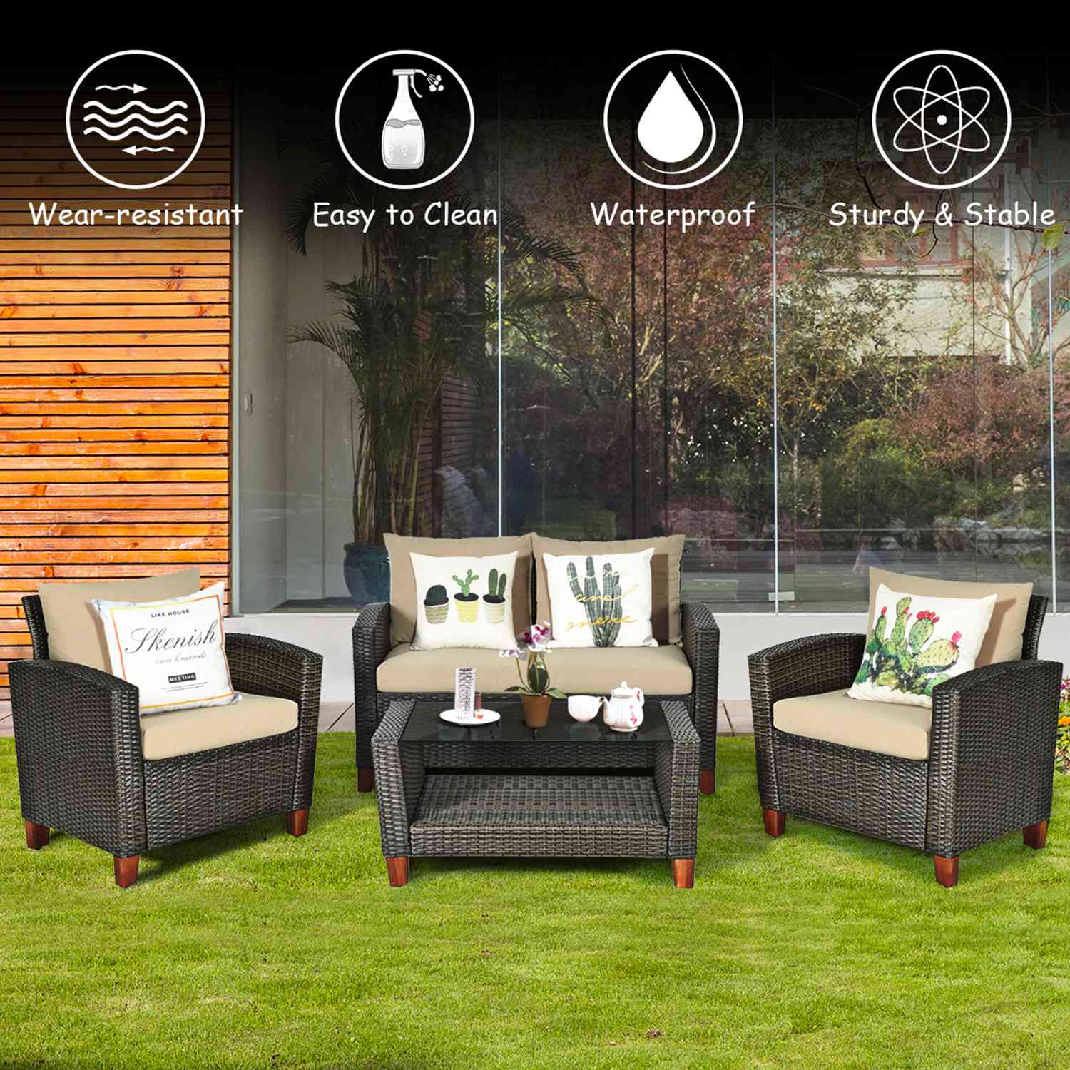 Costway CSHY004635 Patio-Conversation-Sets - View #6