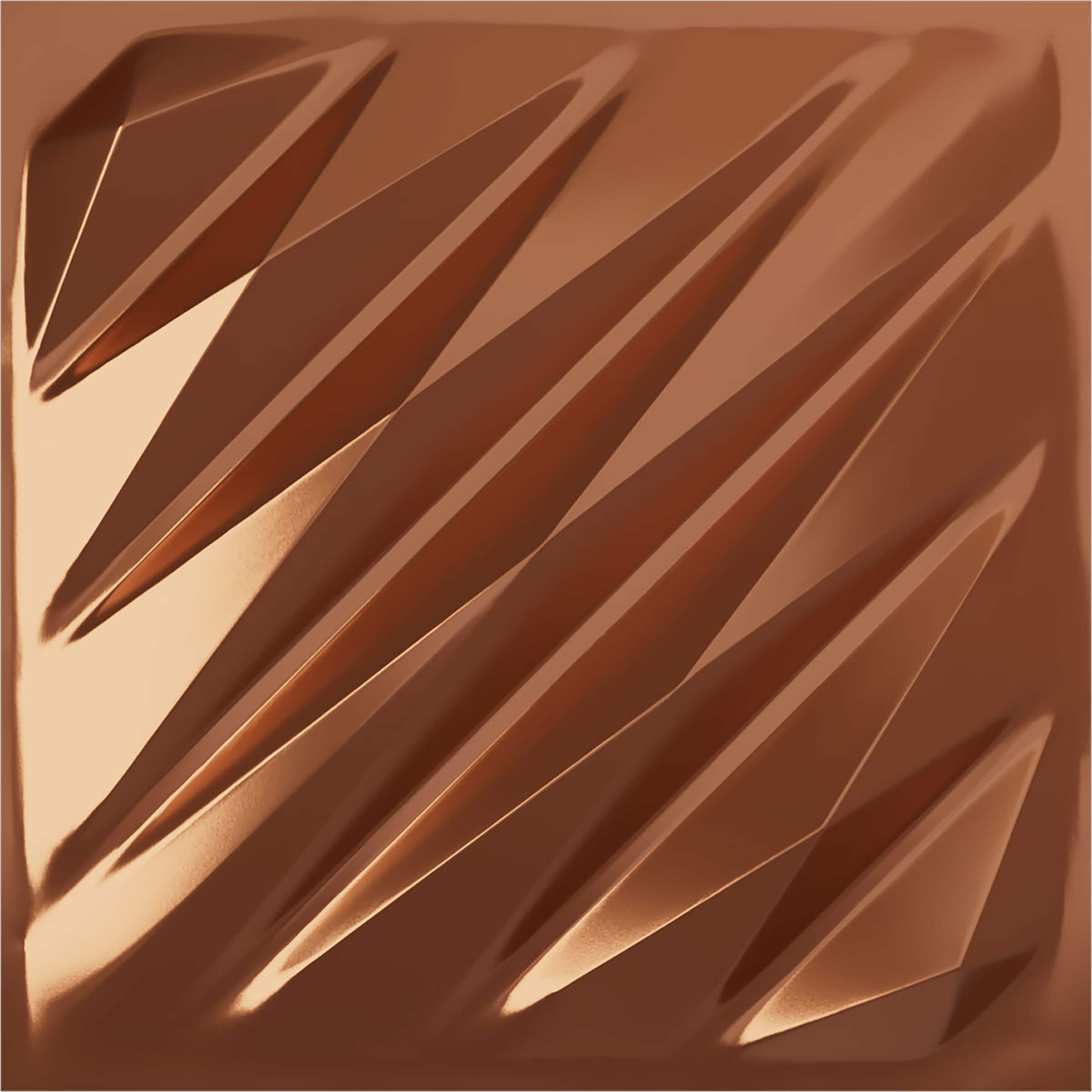 Ekena Millwork WP20X20AWBCO 19-5/8-in x 19-5/8-in Embossed Bright Coat Copper PVC Wall Panel