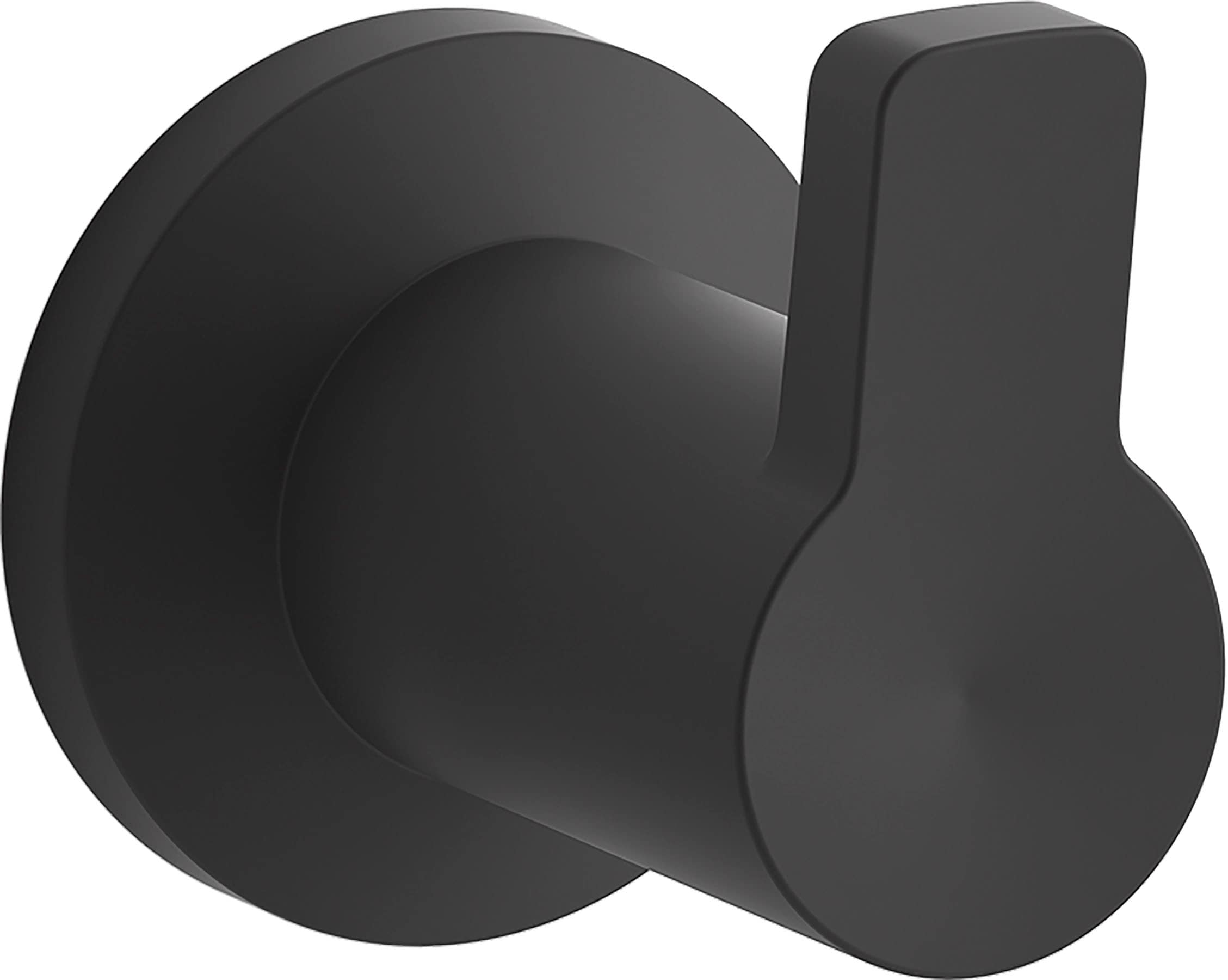 KOHLER R34798-BL Premise Matte Black Single -Hook Wall mount Towel Hook