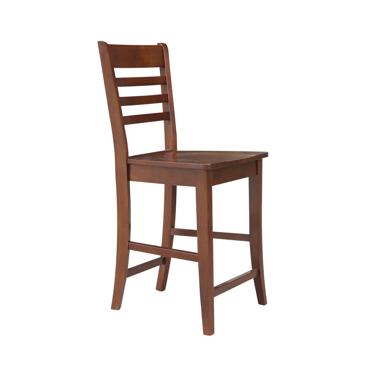 Elegant Roma Solid Hardwood Counter Height Barstool in Espresso
