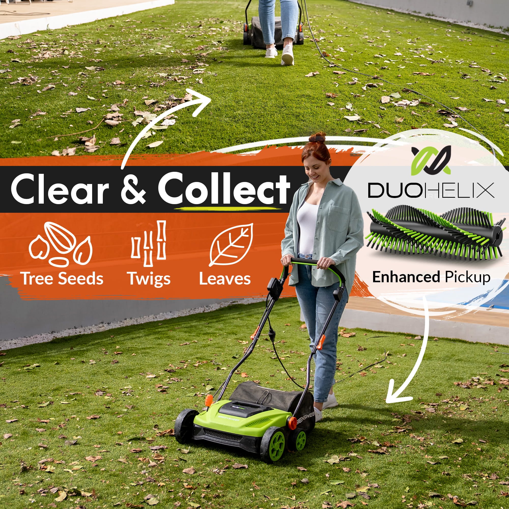 GreenSweep TurfoMax 15-in 1600-Watt Corded Electric Artificial