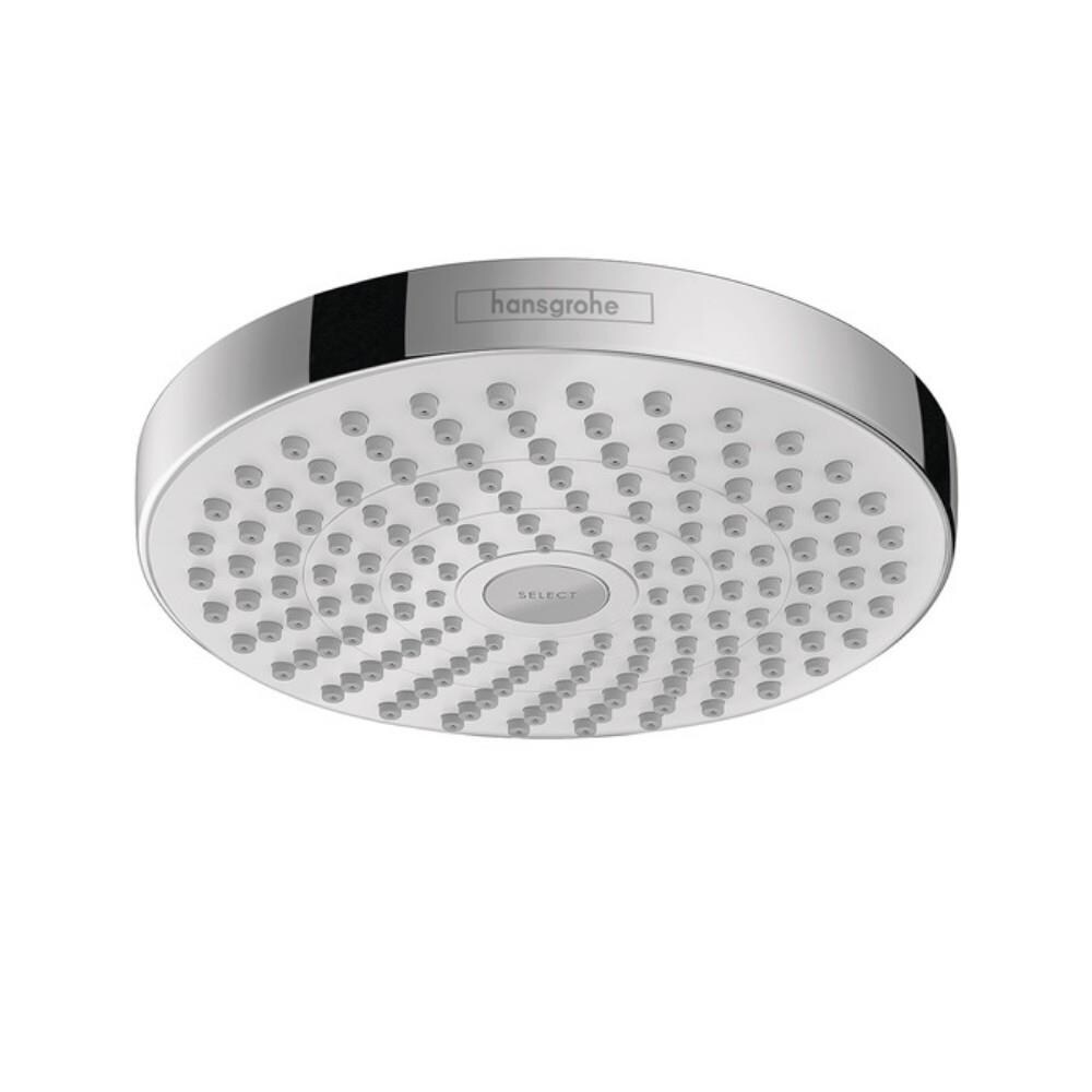 Hansgrohe 04388400 Croma 2.0 -Spray Chrome/White 7.38-in Round Fixed Rain Shower Head 1.8 GPM