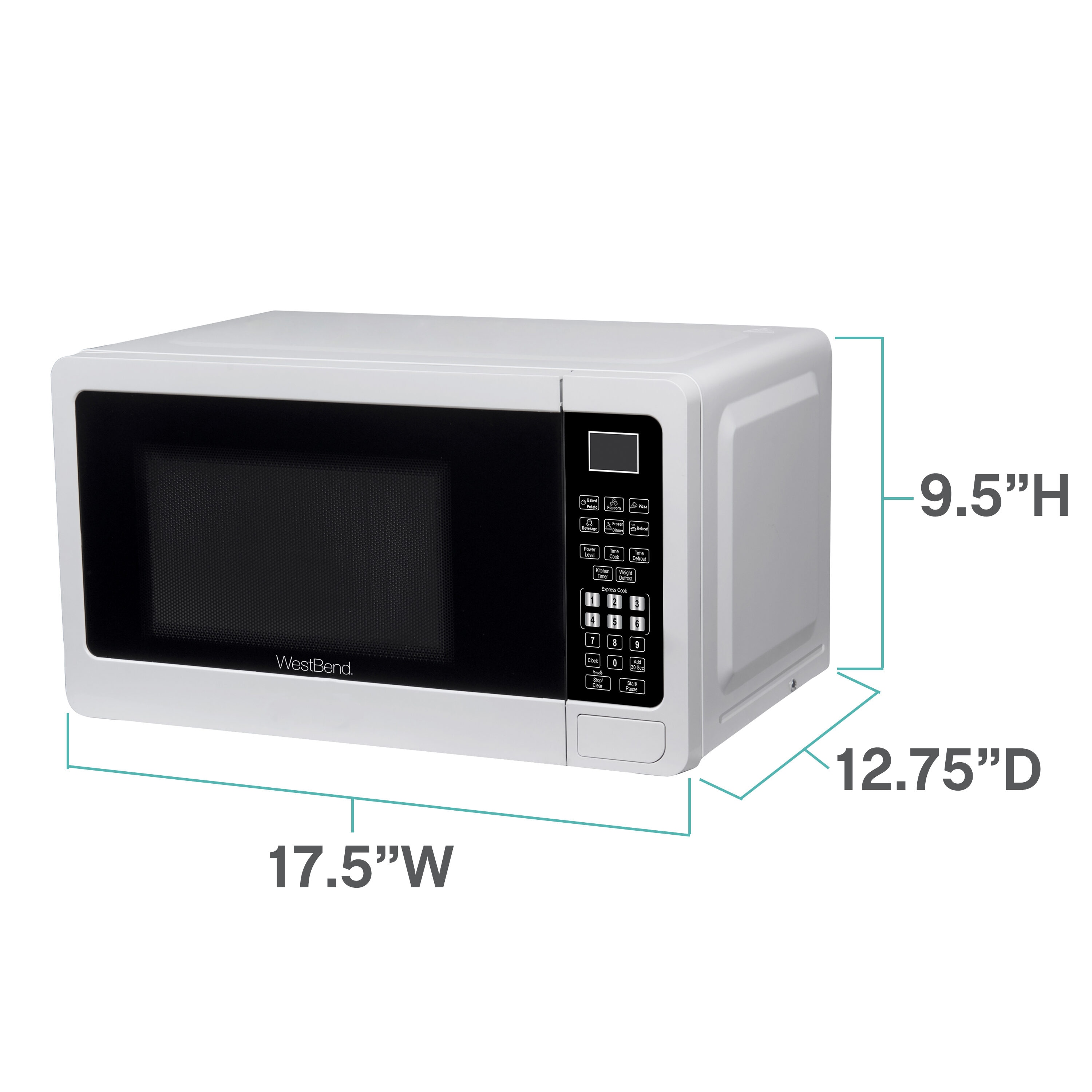 West Bend 0.7 Cu. Ft. 700 Watt Compact Kitchen Countertop