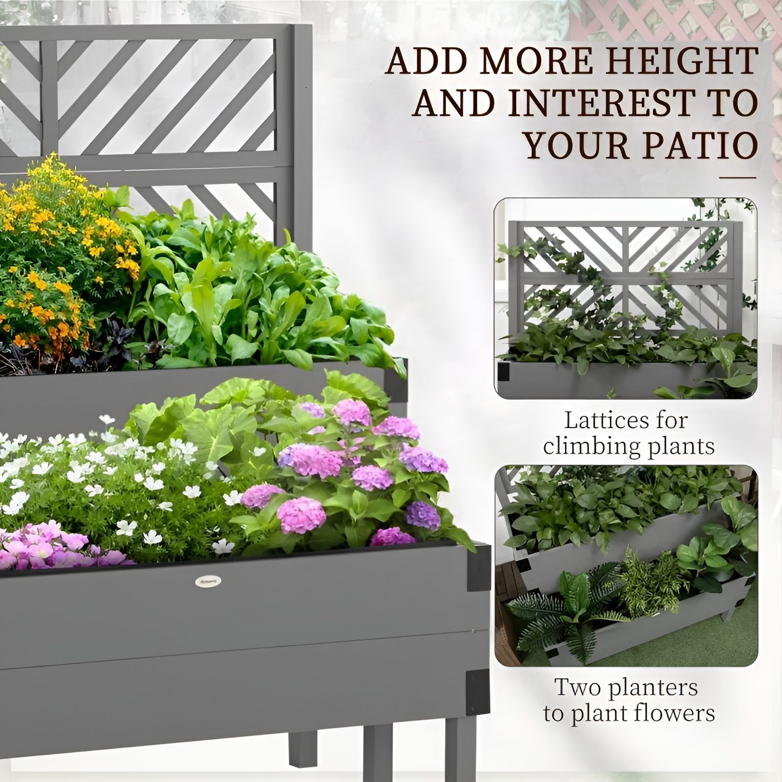 Slickblue D-FR-543756STYRG Raised-Planter-Boxes - View #4