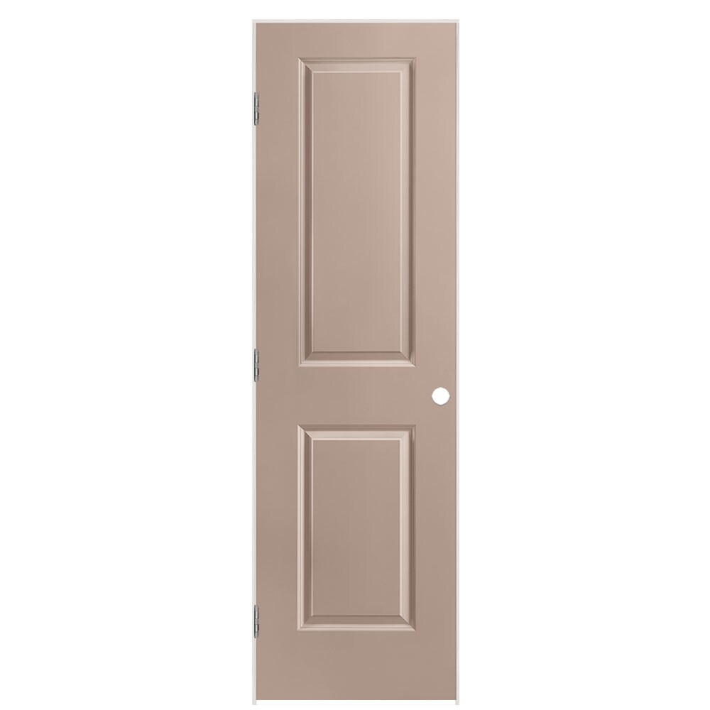 Masonite 1316078 24-in x 80-in Sandpiper Solid core 2-panel square Right hand Smooth Prefinished Molded composite Flat Jamb Single Prehung Interior Door