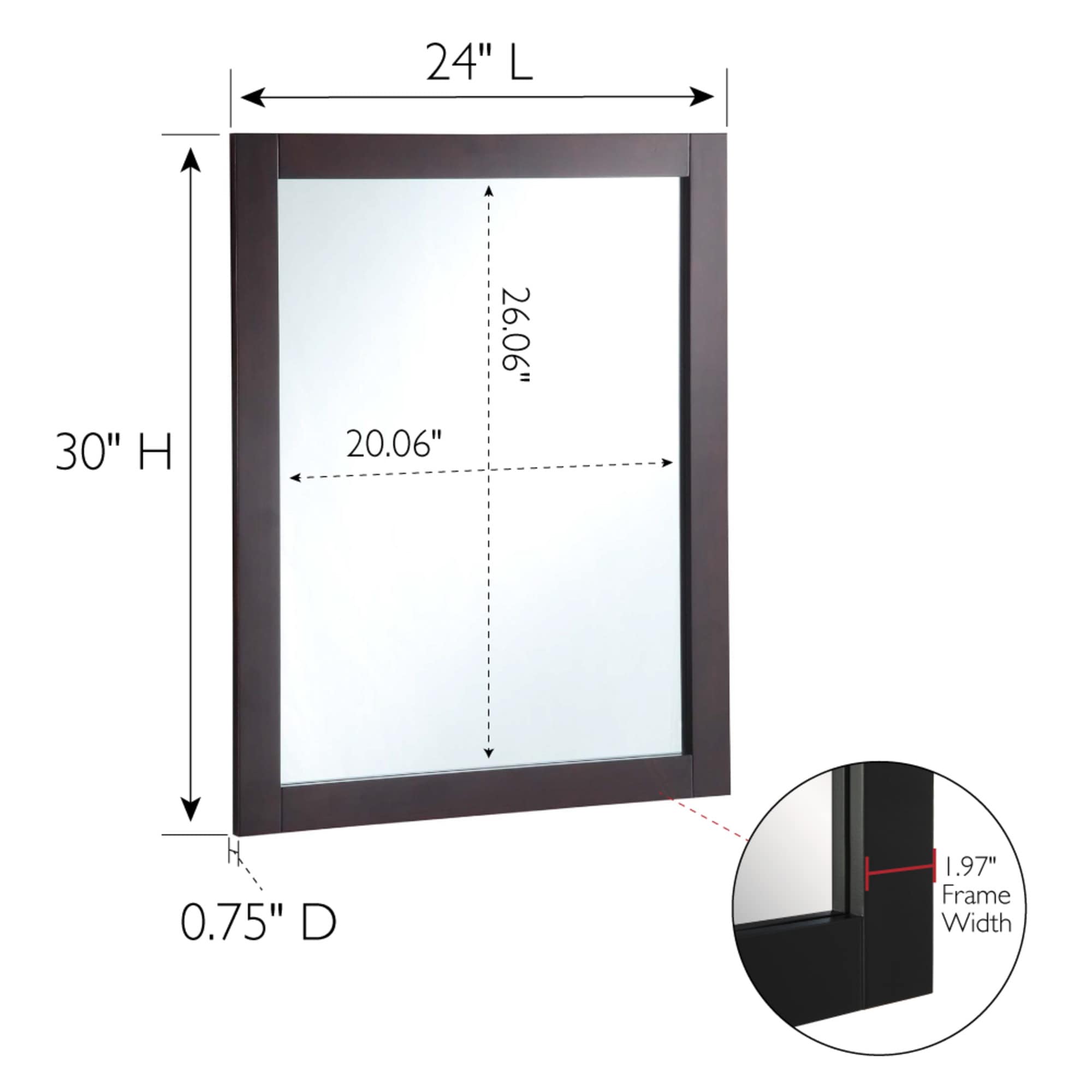 Design House 547083-ESP Framed-Bath-Mirrors - View #6