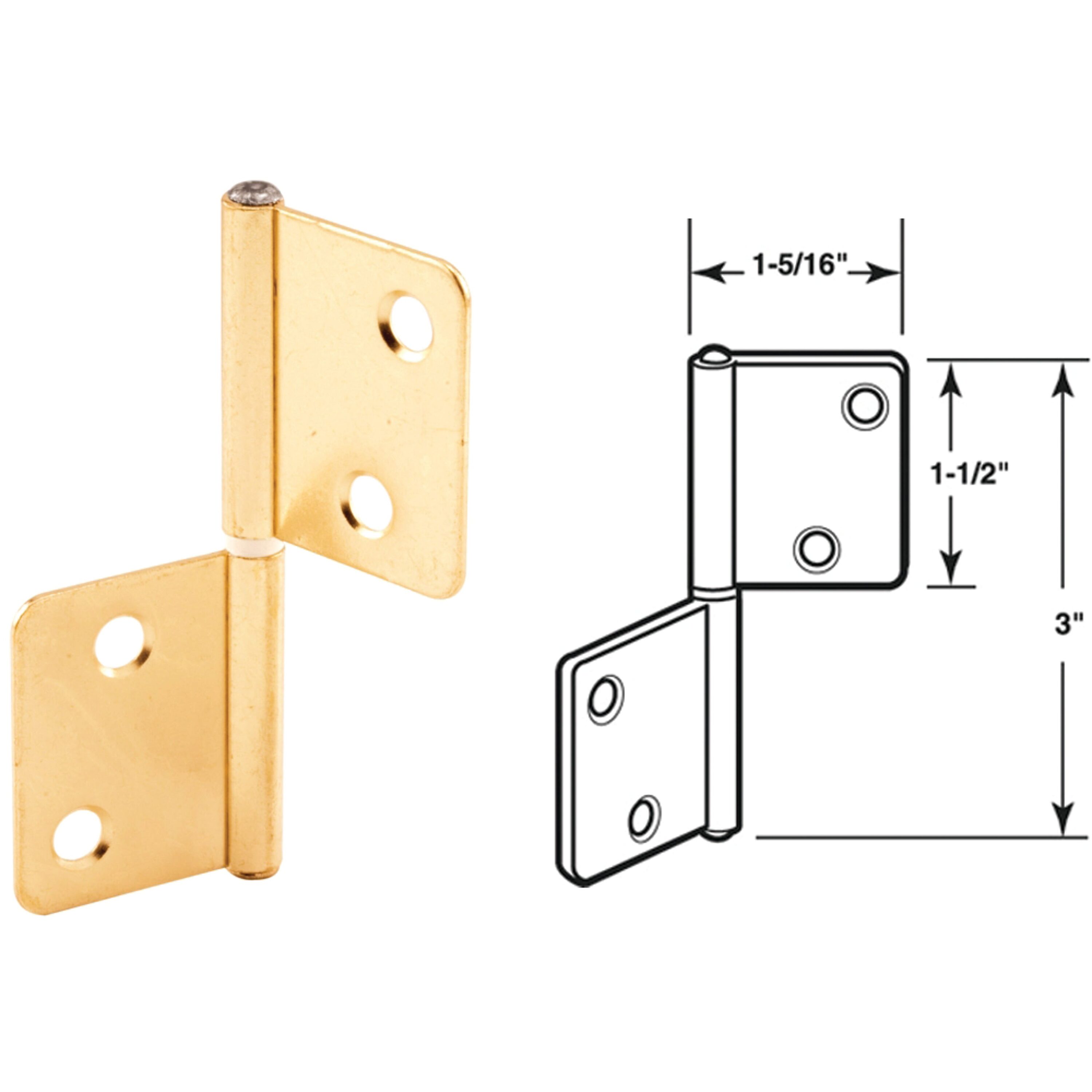 Prime-Line Slide-Co 162171 Bi-Fold Door Hinge Non-Mortise Brass Plated (Single Pack)