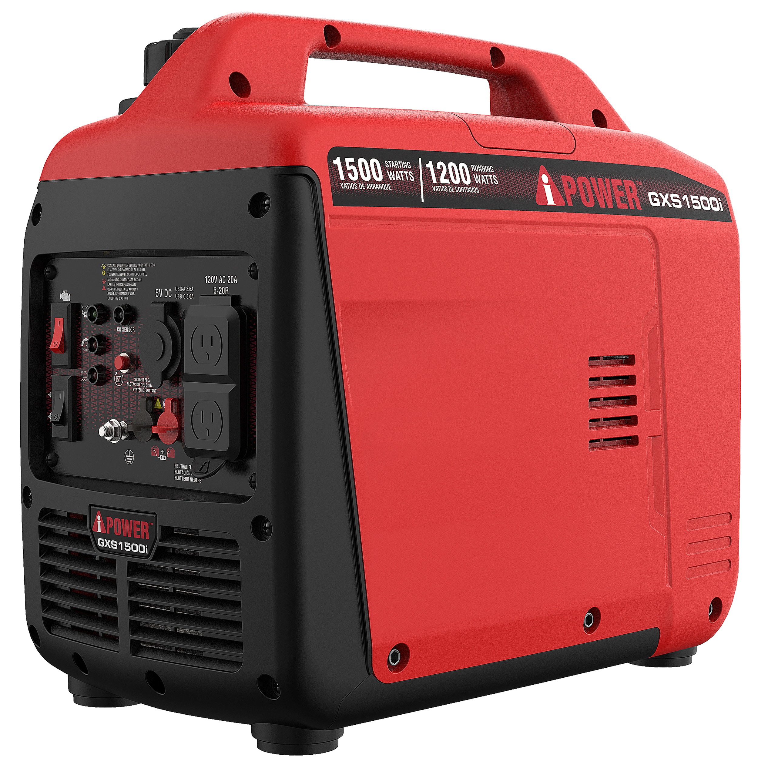 A-iPower 1500 Starting / 1200 Running Watt Gasoline Single fuel Portable Generator