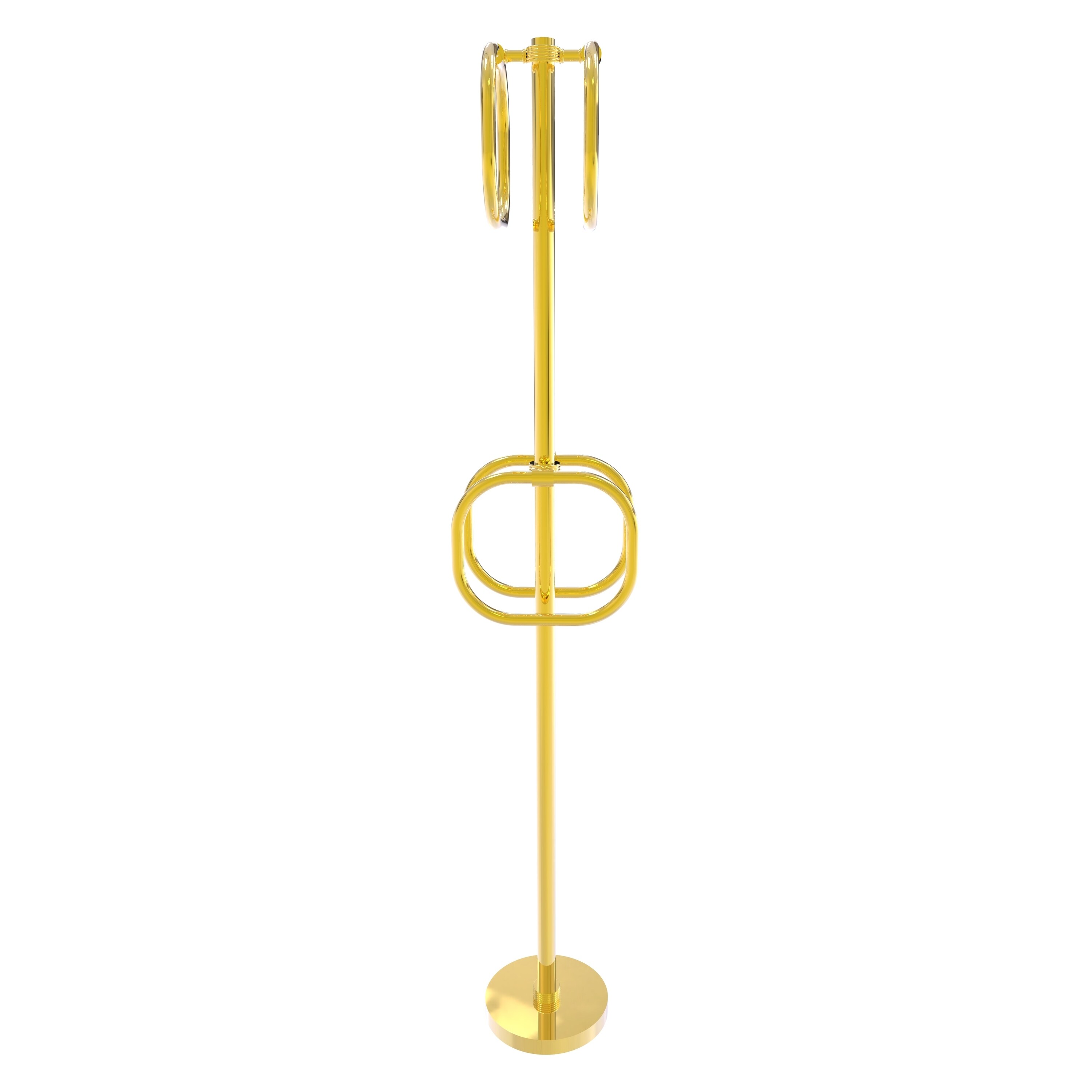 Allied Brass TS-40G-PB Polished Brass Freestanding floor Single Towel Ring