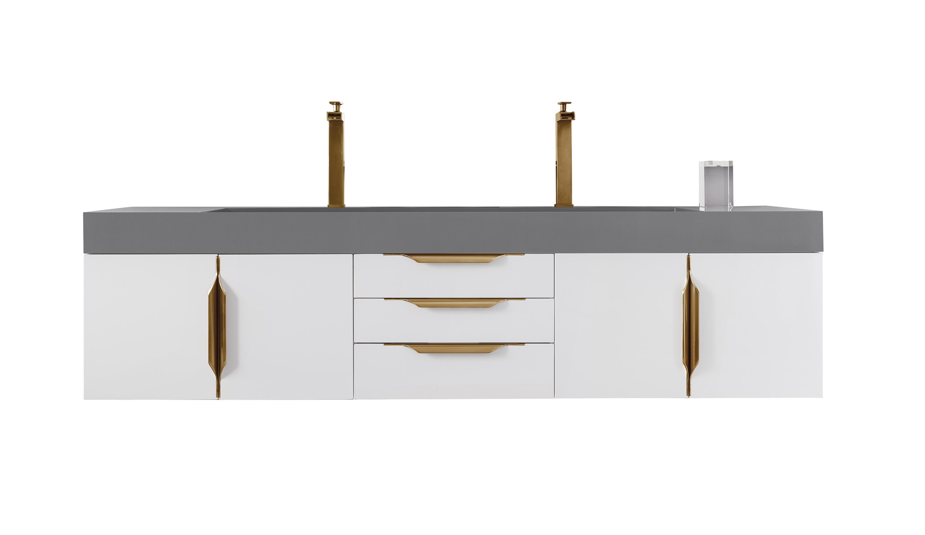 James Martin Linear 72" Double Vanity, Mid Century Walnut