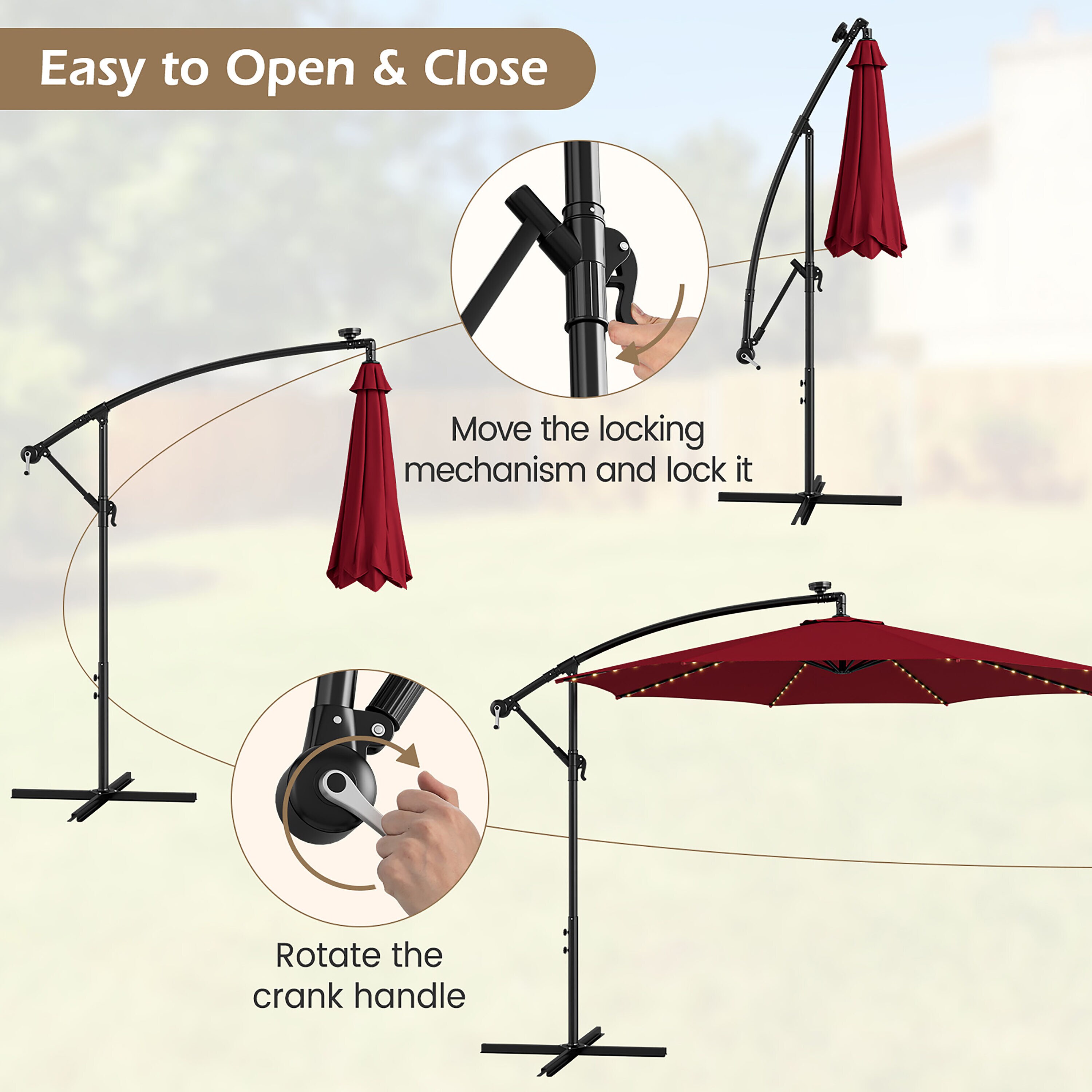 Costway NP10822WN Umbrellas-2 - View #6